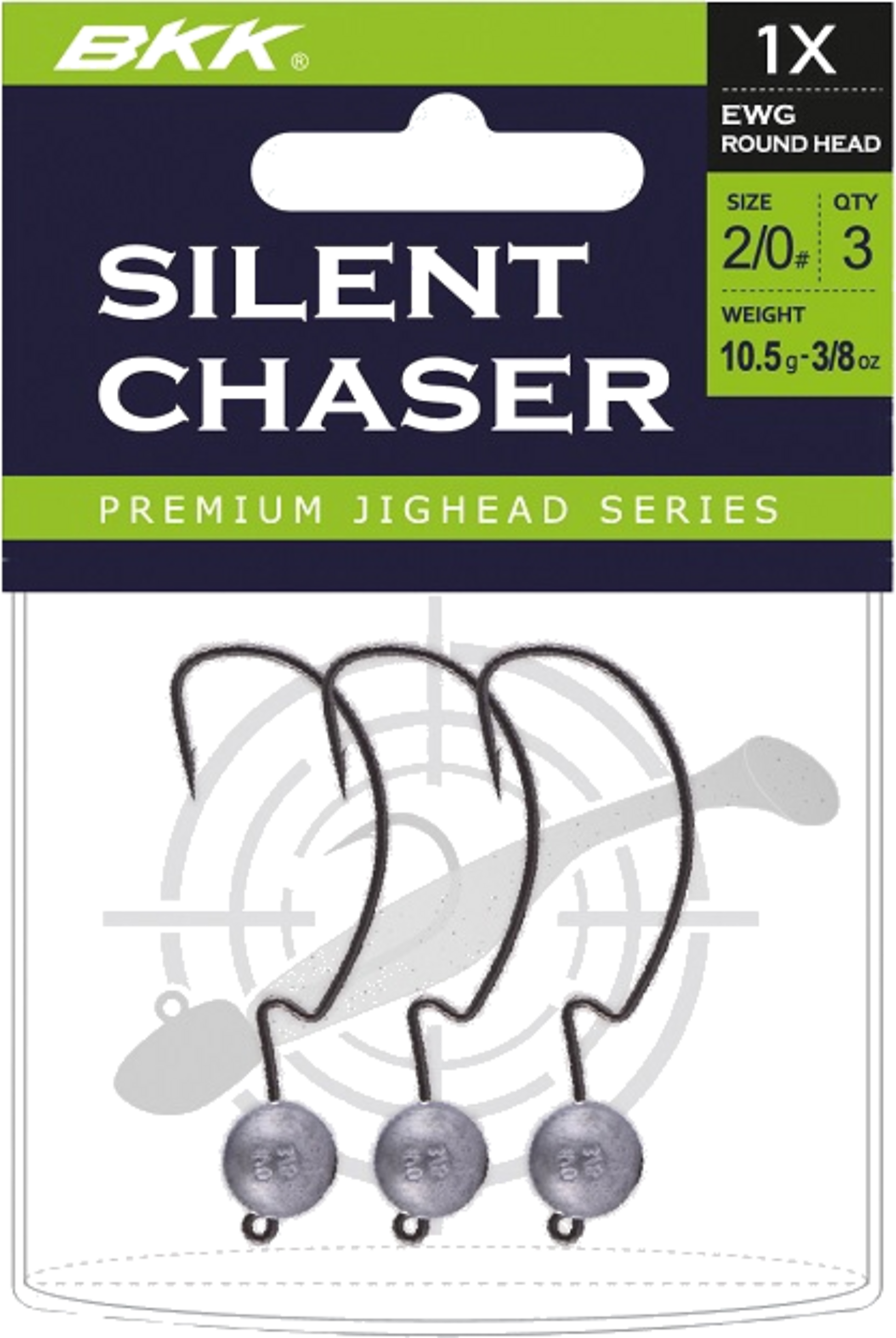 BKK, Bkk Silent Chaser - 1x - Ewg Round Jig Head, 3/0#, 8,9g 3-pack
