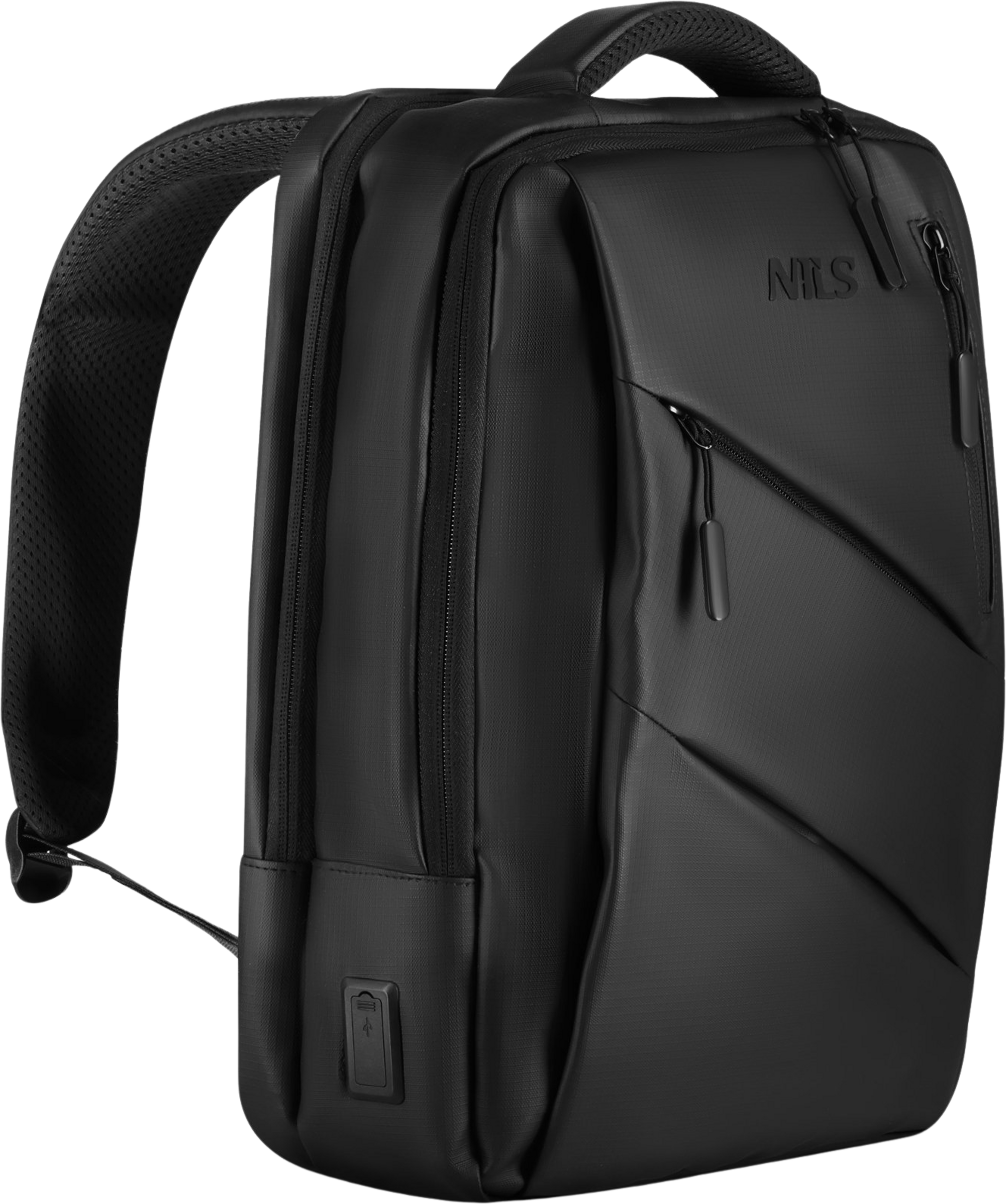 NORTHIX, Black Laptop Backpack, Usb-c Port, 15l Capacity