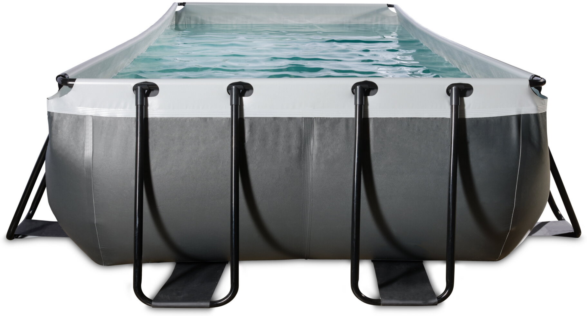 EXIT, Black Leather Pool 540x250x100cm Med Filterpump - Svart