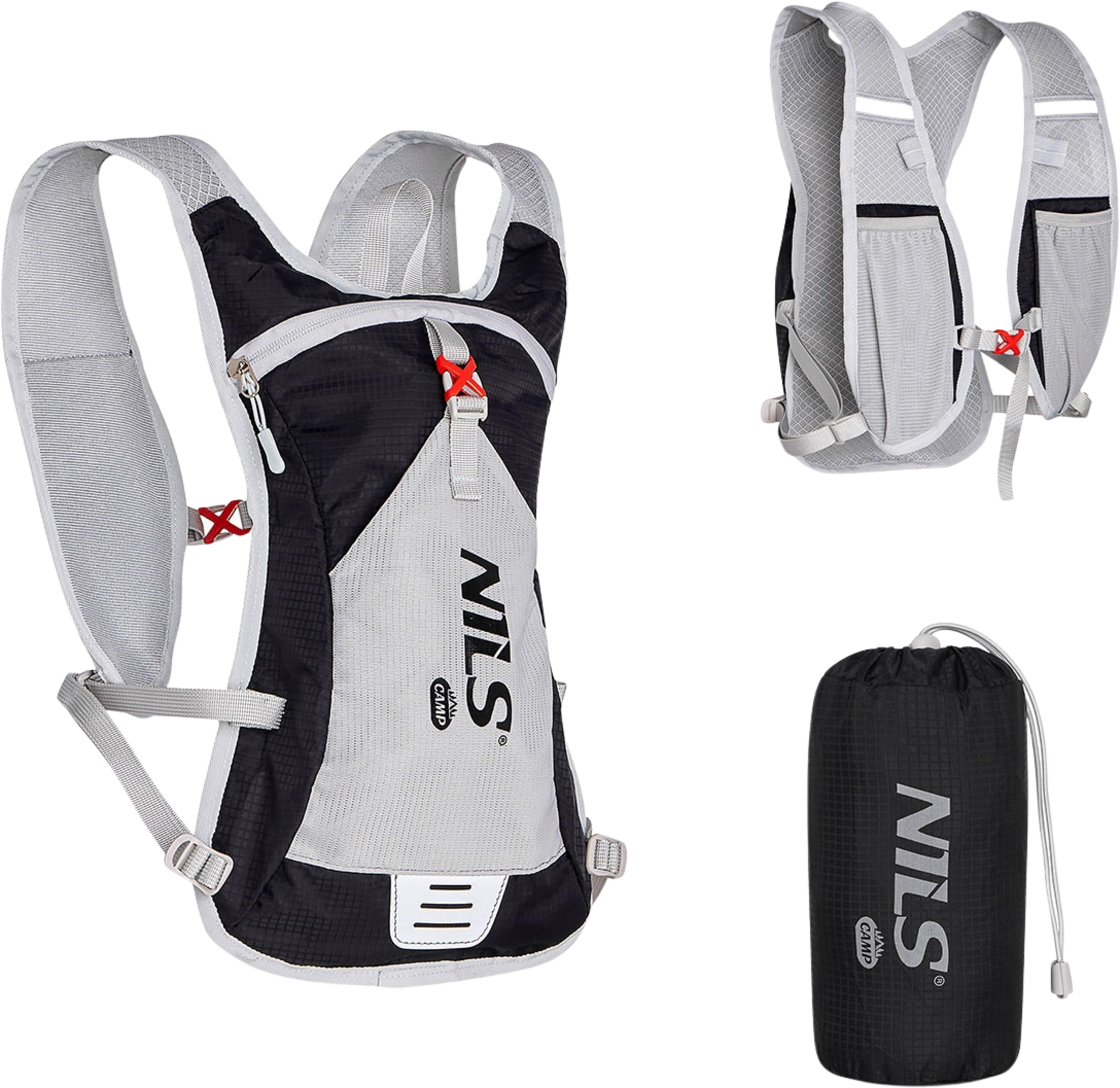 NORTHIX, Black Running Backpack, Lightweight, Adjustable Straps