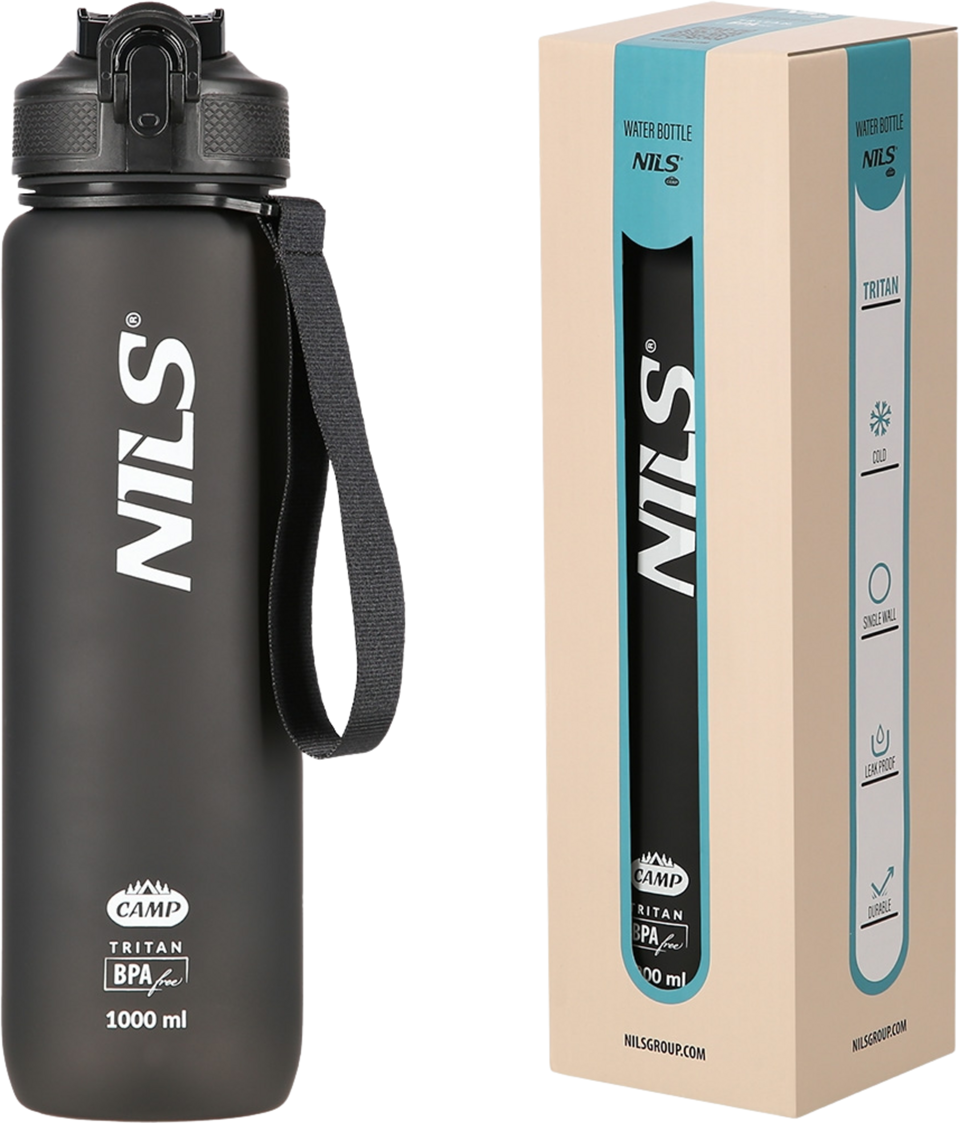 NORTHIX, Black Tritan Water Bottle &ndash; Durable, Bpa-free, 750ml