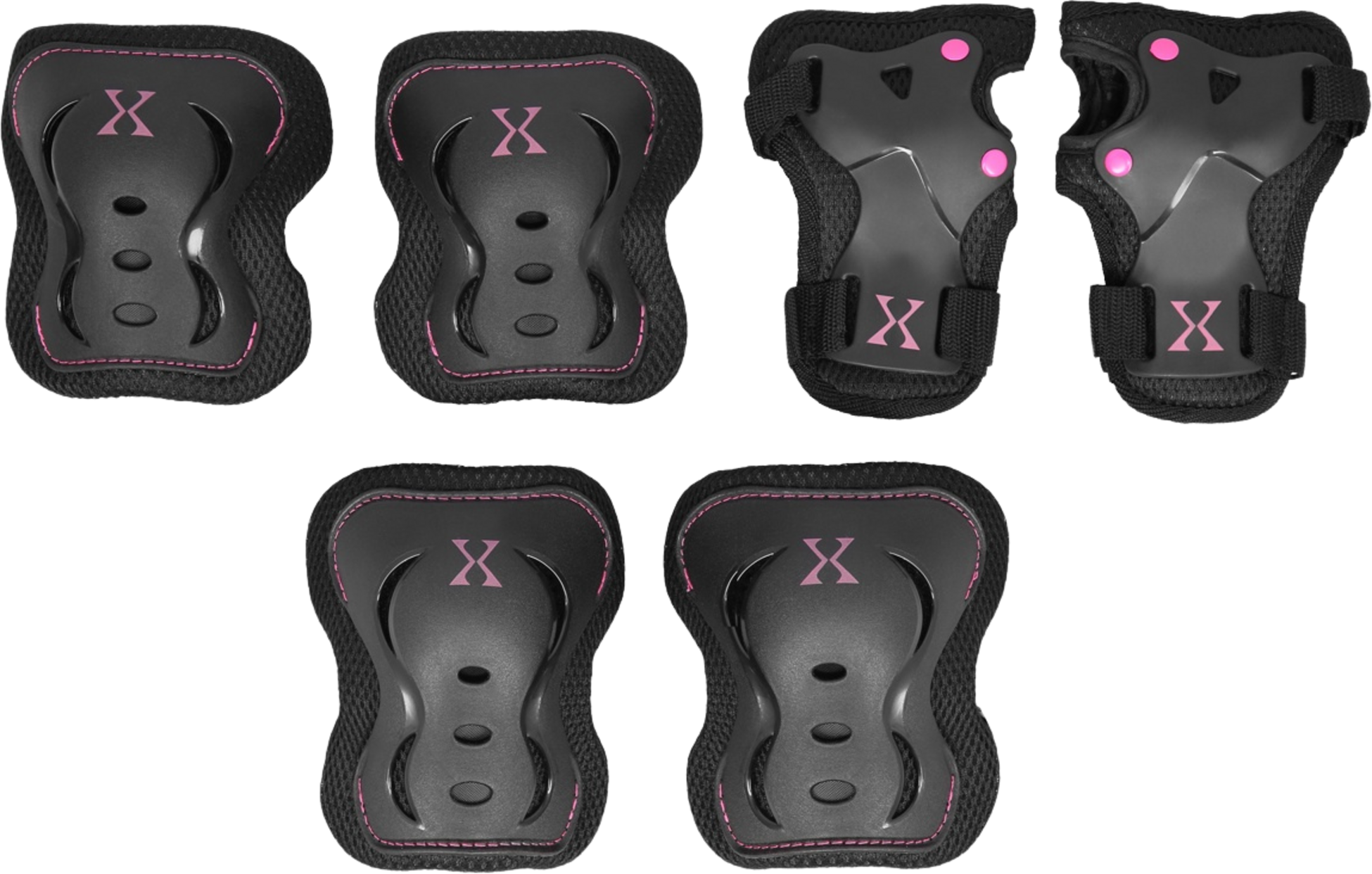 NORTHIX, Black-pink H320 Size L Protective Gear Set