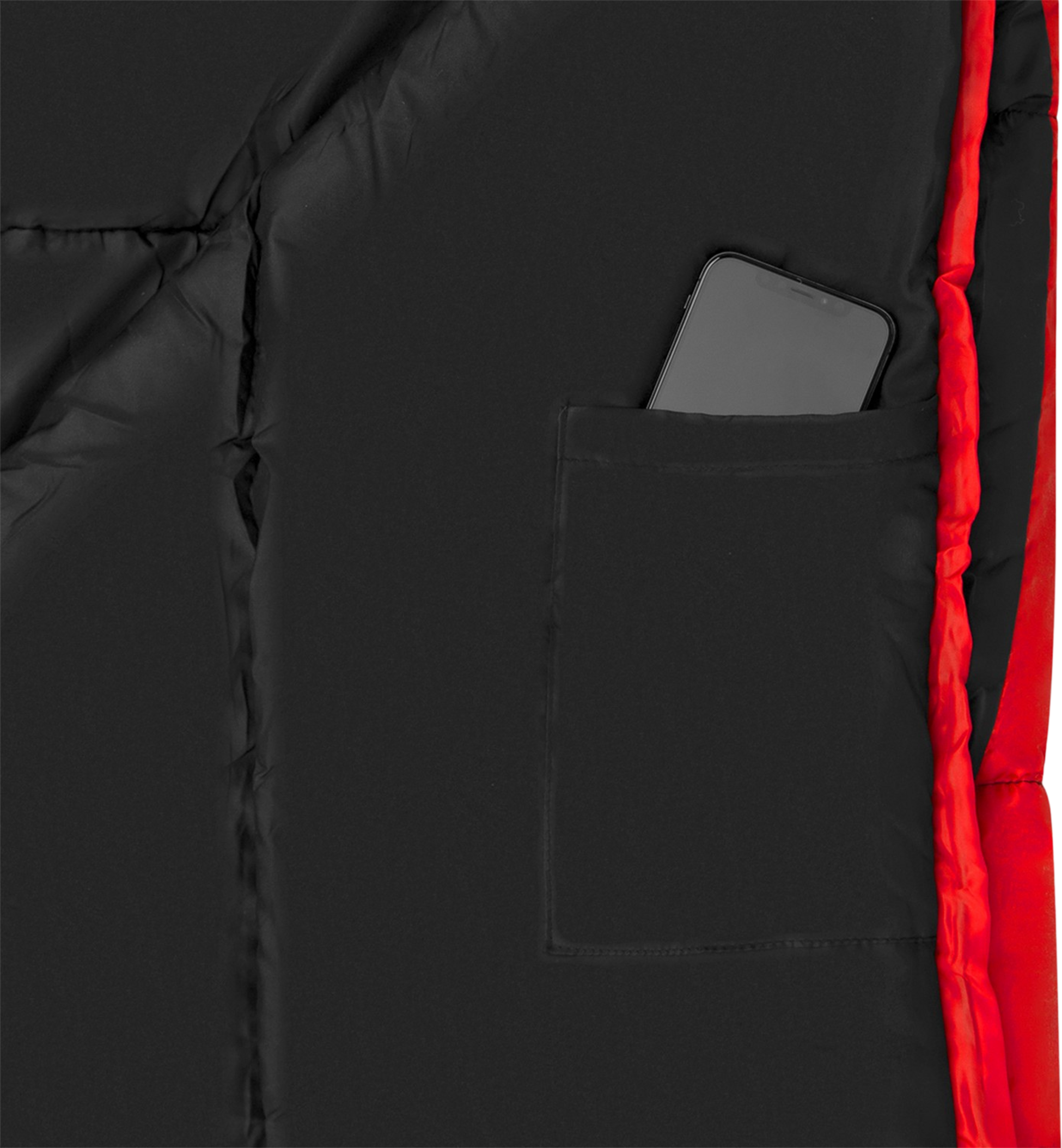 NORTHIX, Black-red Sleeping Bag, Lightweight, Compact