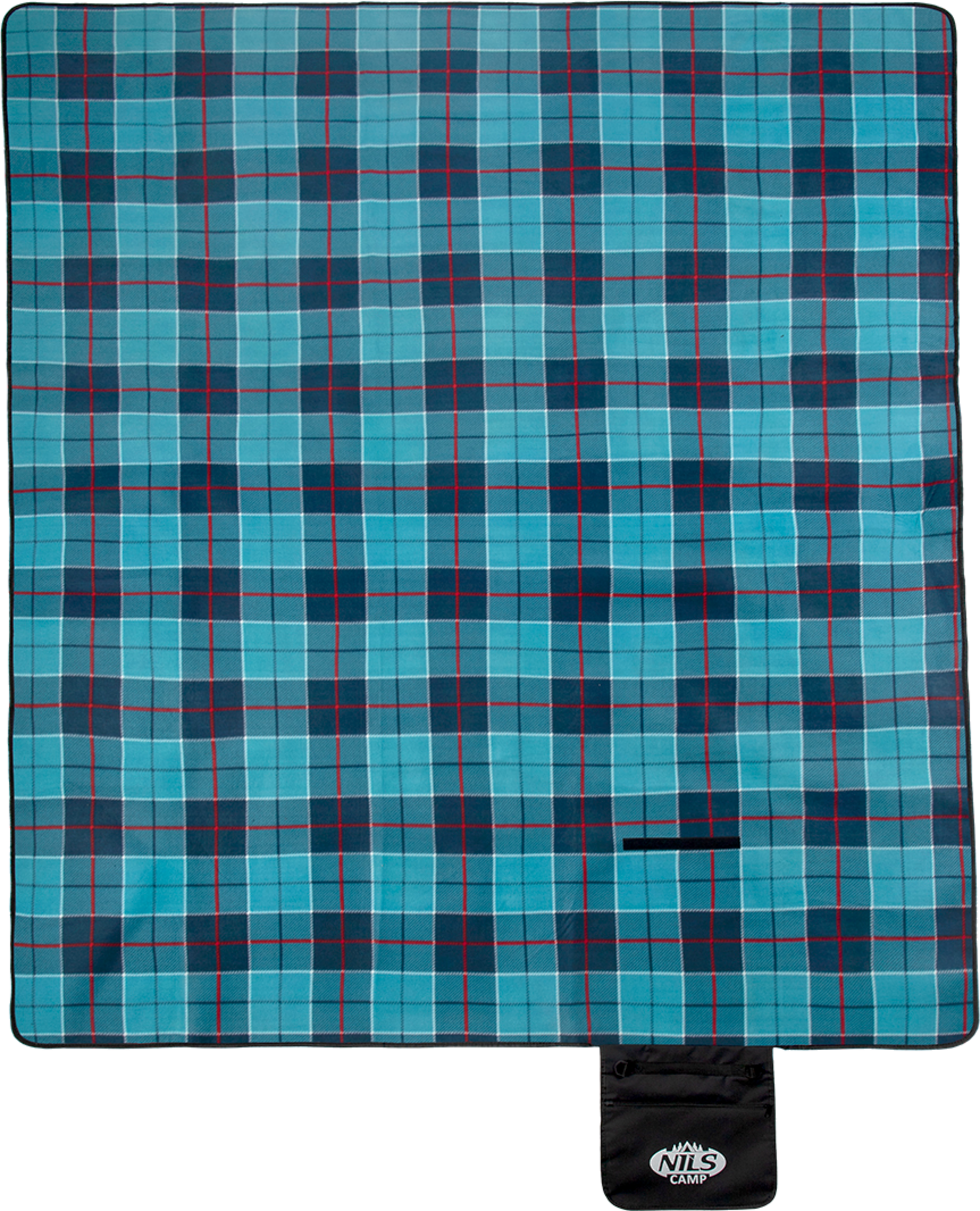 NORTHIX, Blue Chequered Picnic Mat, 250x200 Cm, Pe Alu