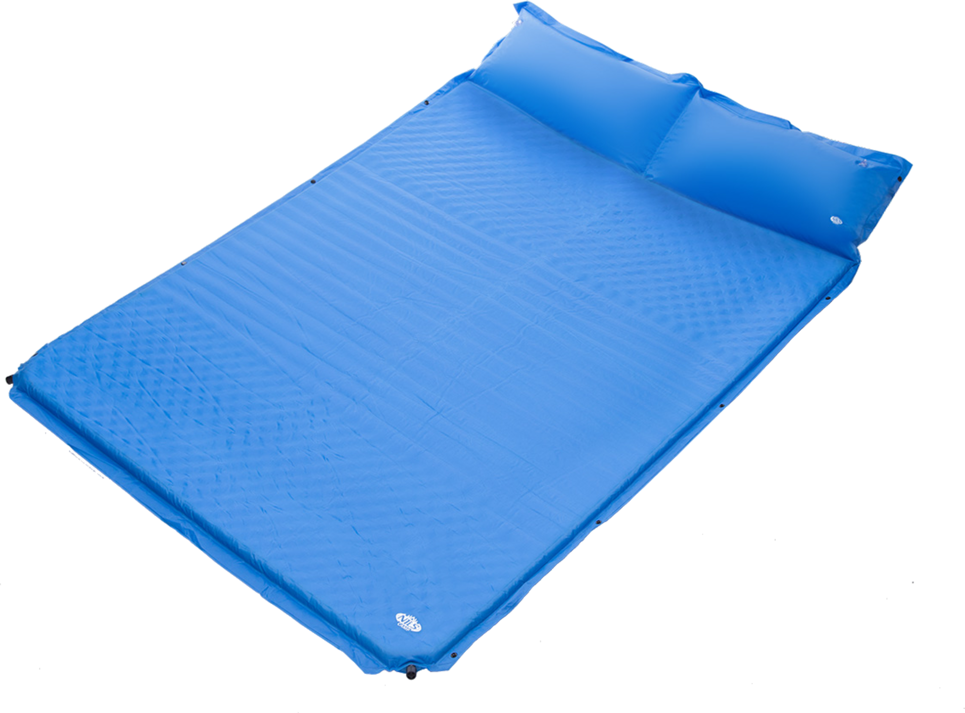 NORTHIX, Blue Double Self-inflating Mat With Pillow, Camping
