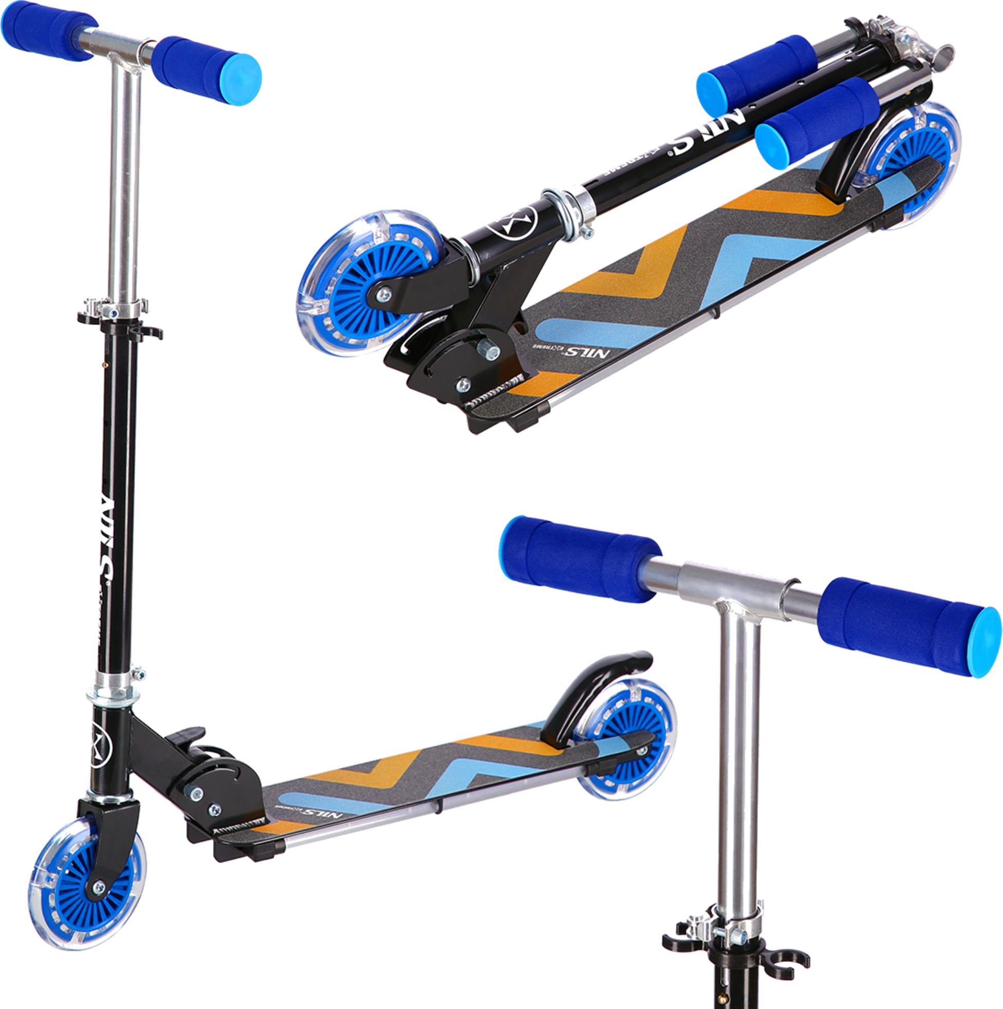 NORTHIX, Blue Kick Scooter, Foldable, Lightweight Design