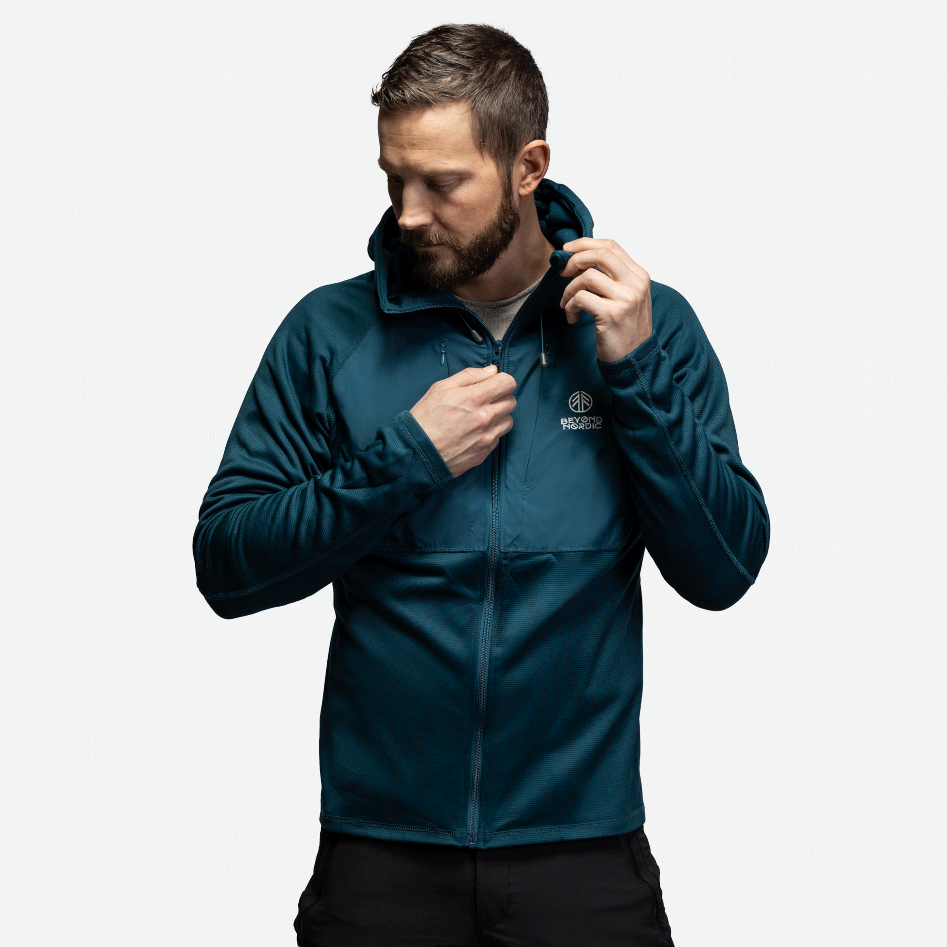 BEYOND NORDIC, Bn101 Mid Layer Fleece Hoodie Men