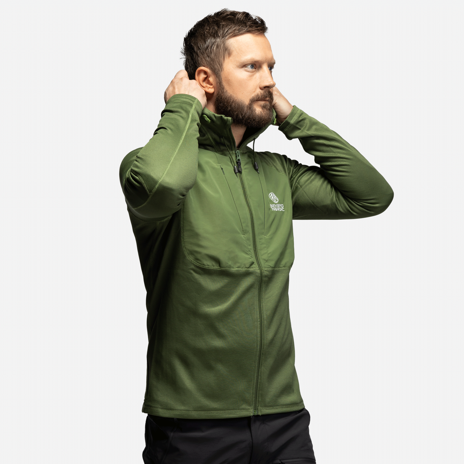 BEYOND NORDIC, Bn101 Mid Layer Fleece Hoodie Men