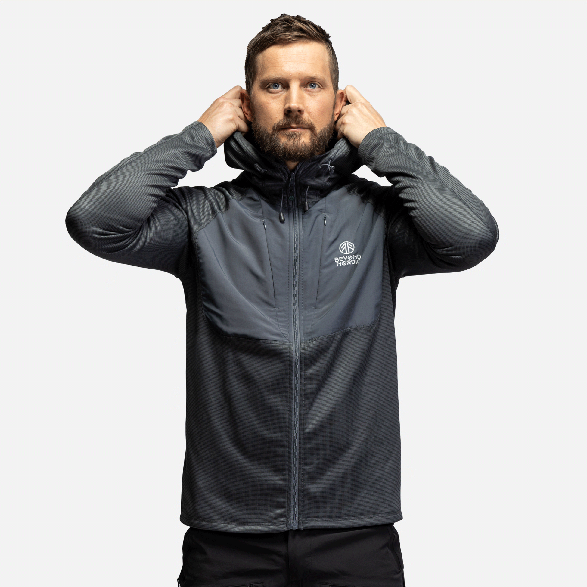 BEYOND NORDIC, Bn101 Mid Layer Fleece Hoodie Men