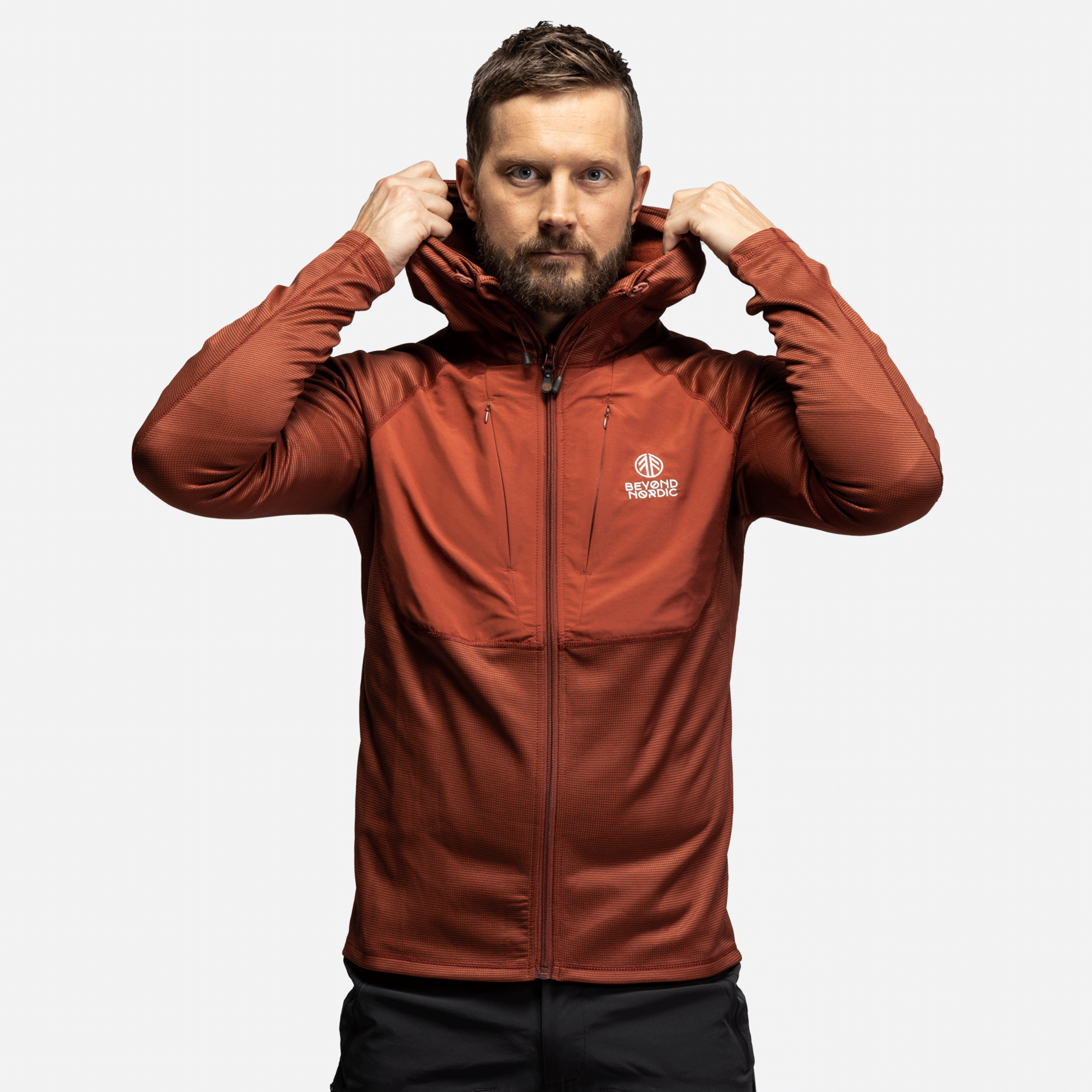 BEYOND NORDIC, Bn101 Mid Layer Fleece Hoodie Men