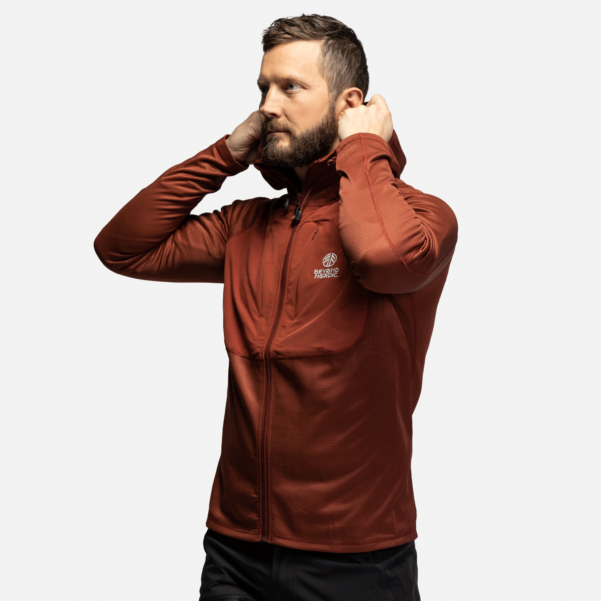 BEYOND NORDIC, Bn101 Mid Layer Fleece Hoodie Men