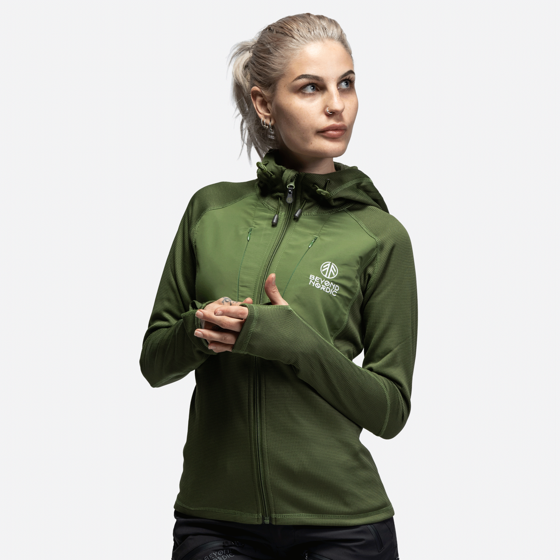 BEYOND NORDIC, Bn101 Mid Layer Fleece Hoodie Women