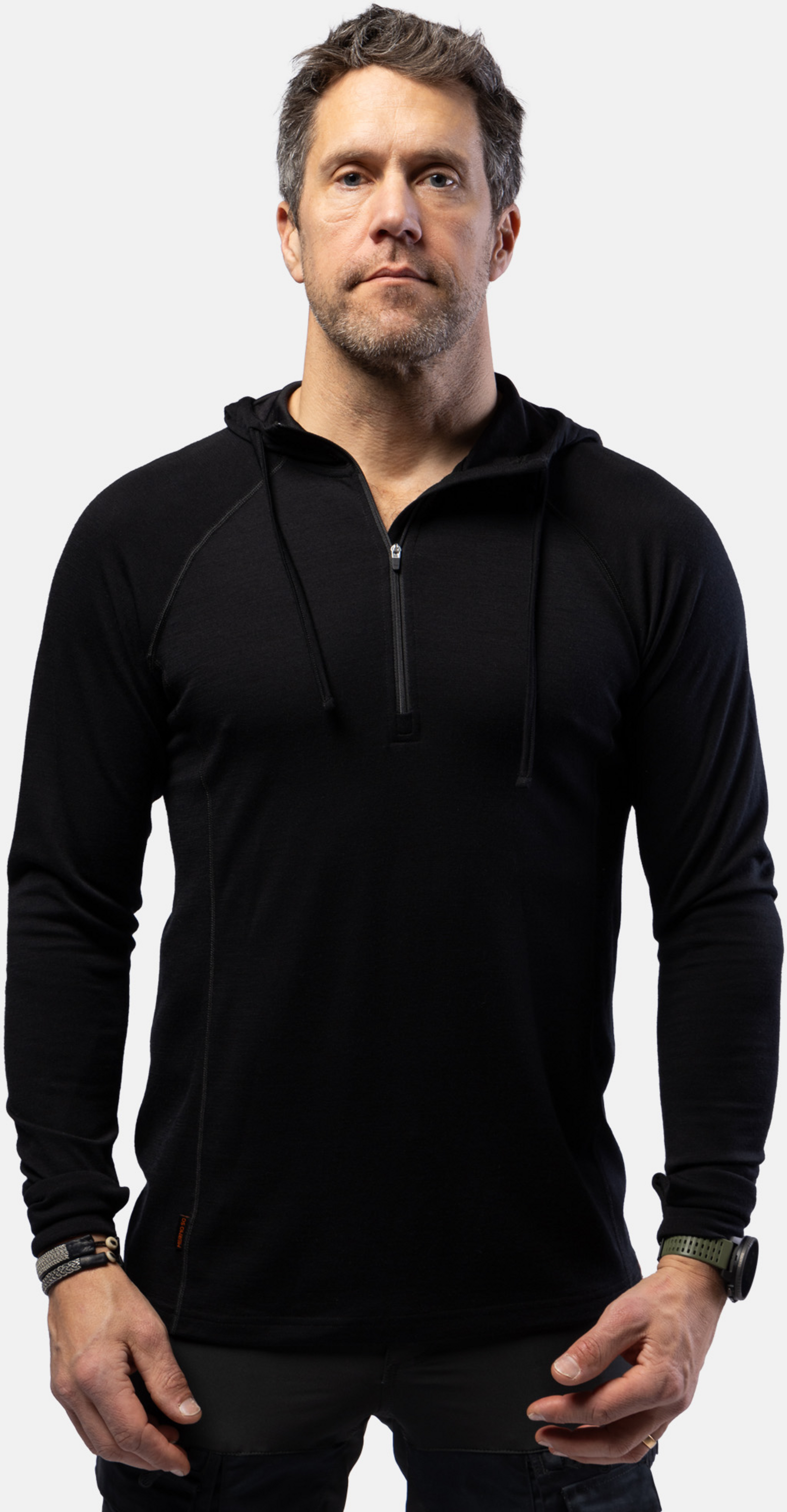 BEYOND NORDIC, Bn105 Merino Half Zip Hoodie Men's