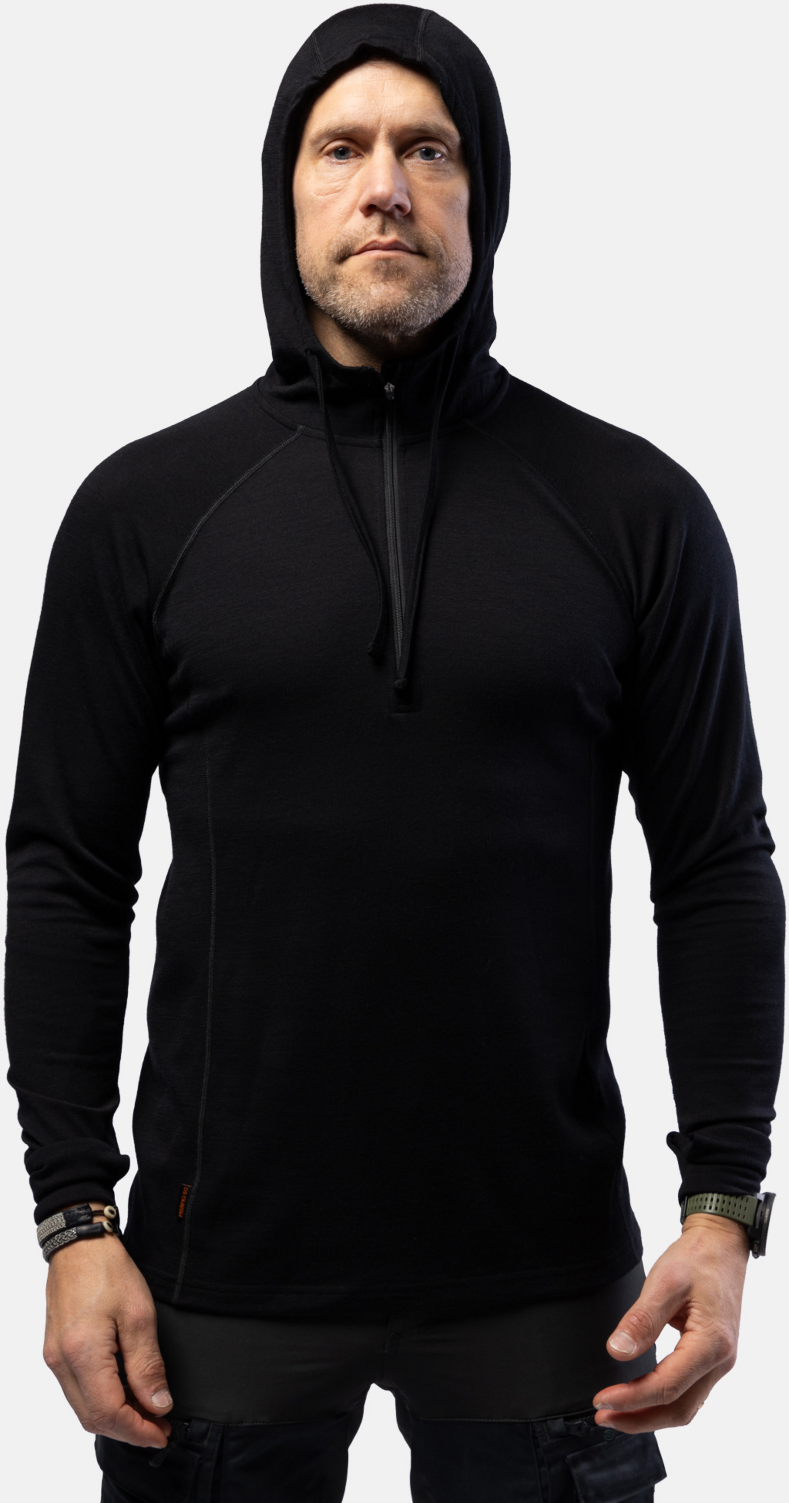 BEYOND NORDIC, Bn105 Merino Half Zip Hoodie Men's