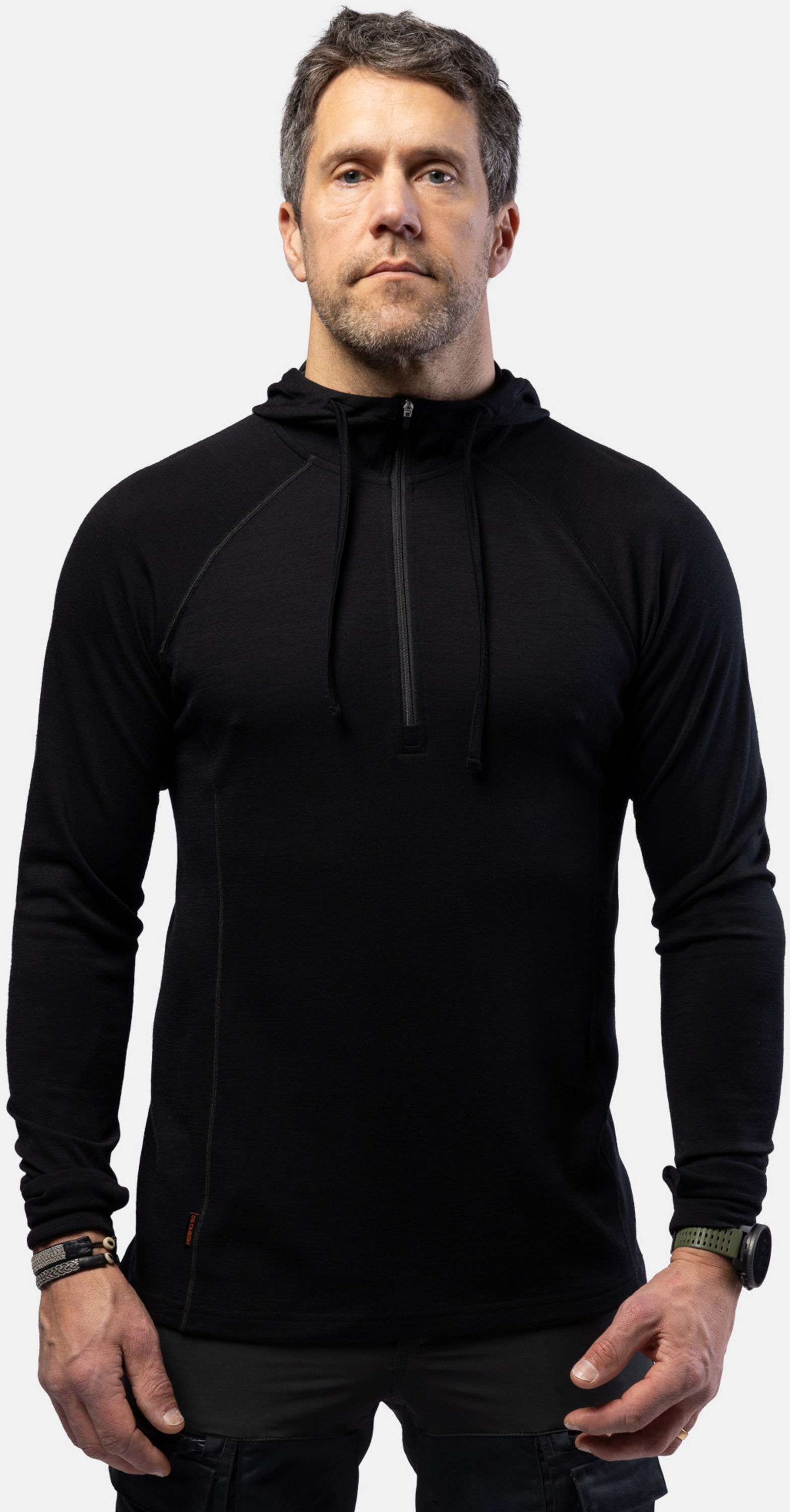 BEYOND NORDIC, Bn105 Merino Half Zip Hoodie Men's