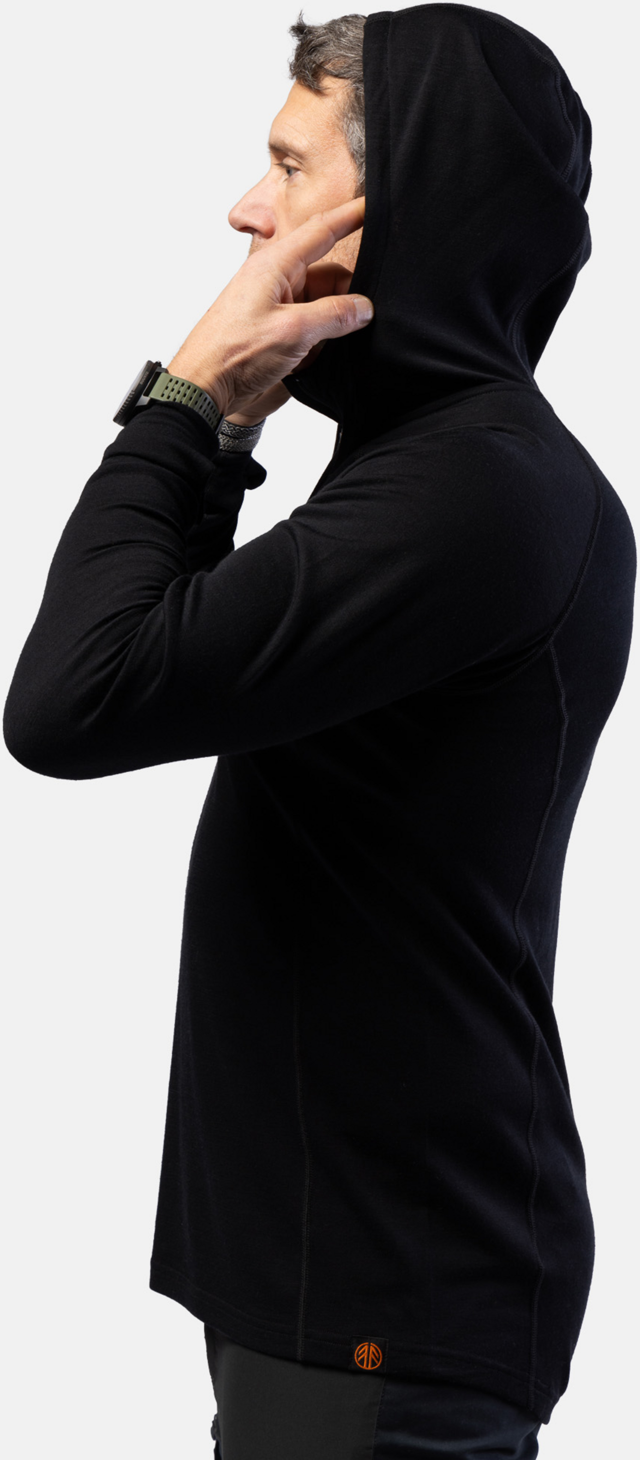 BEYOND NORDIC, Bn105 Merino Half Zip Hoodie Men's