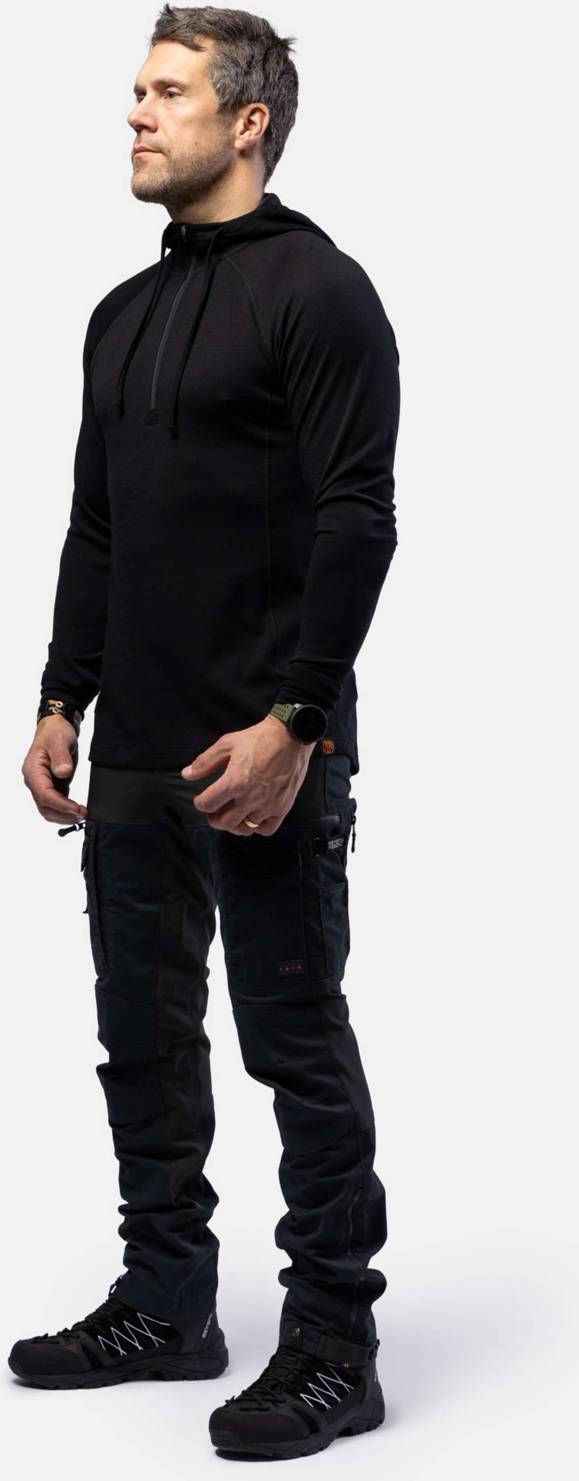 BEYOND NORDIC, Bn105 Merino Half Zip Hoodie Men's