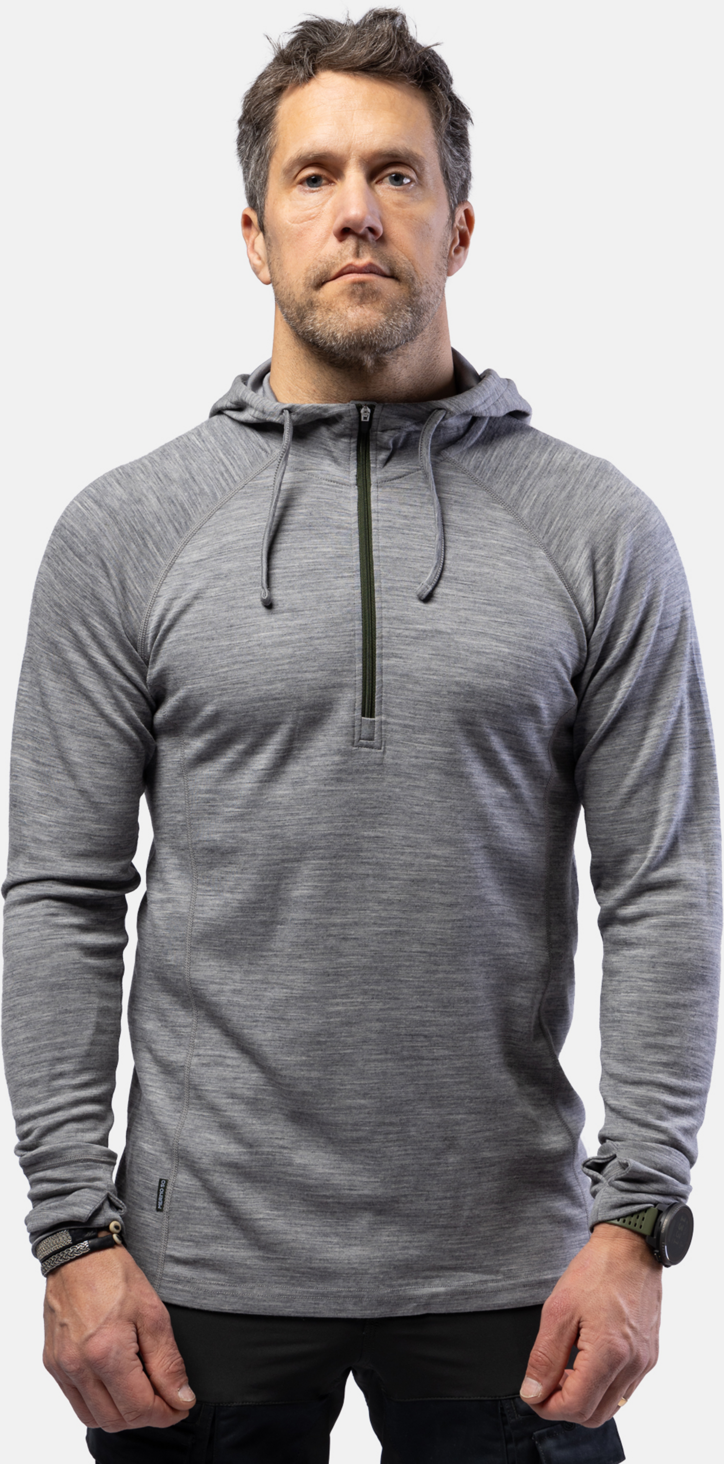 BEYOND NORDIC, Bn105 Merino Half Zip Hoodie Men's