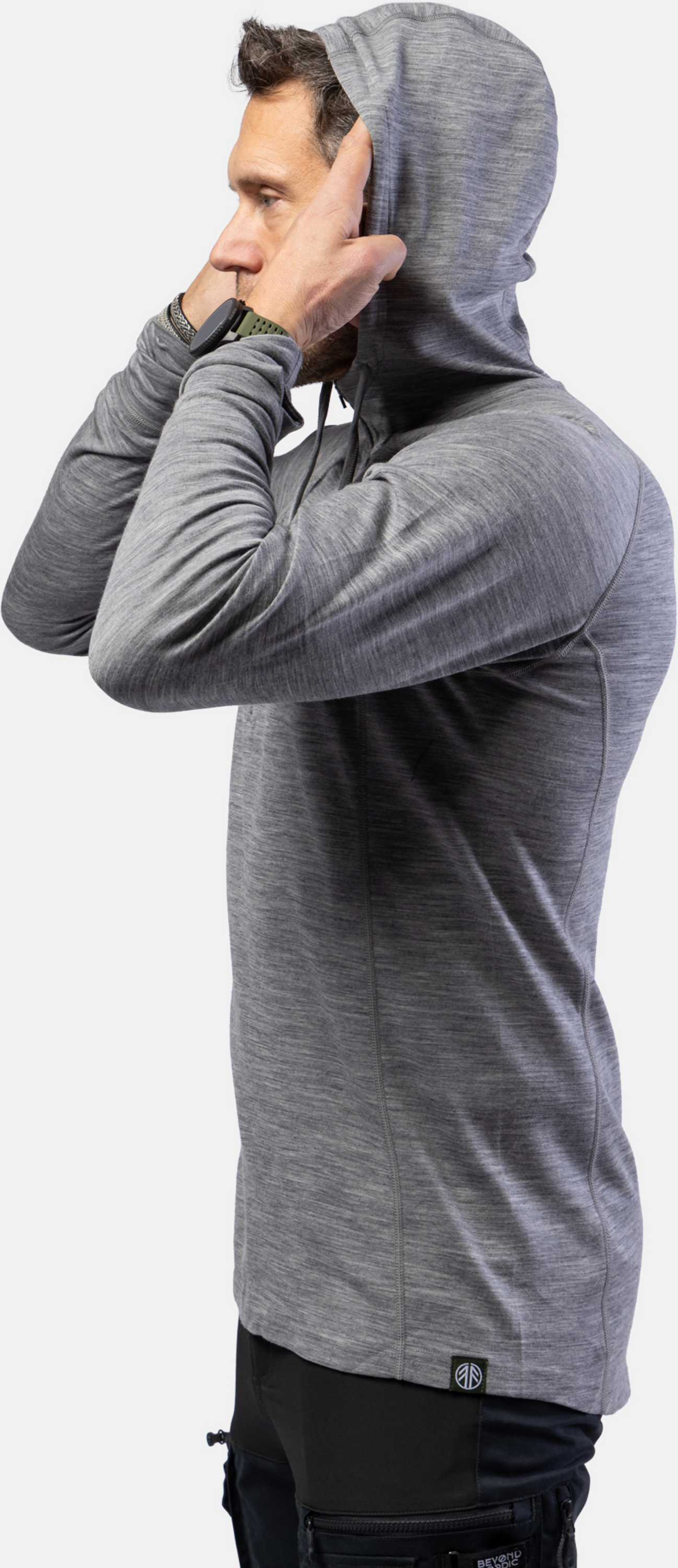 BEYOND NORDIC, Bn105 Merino Half Zip Hoodie Men's