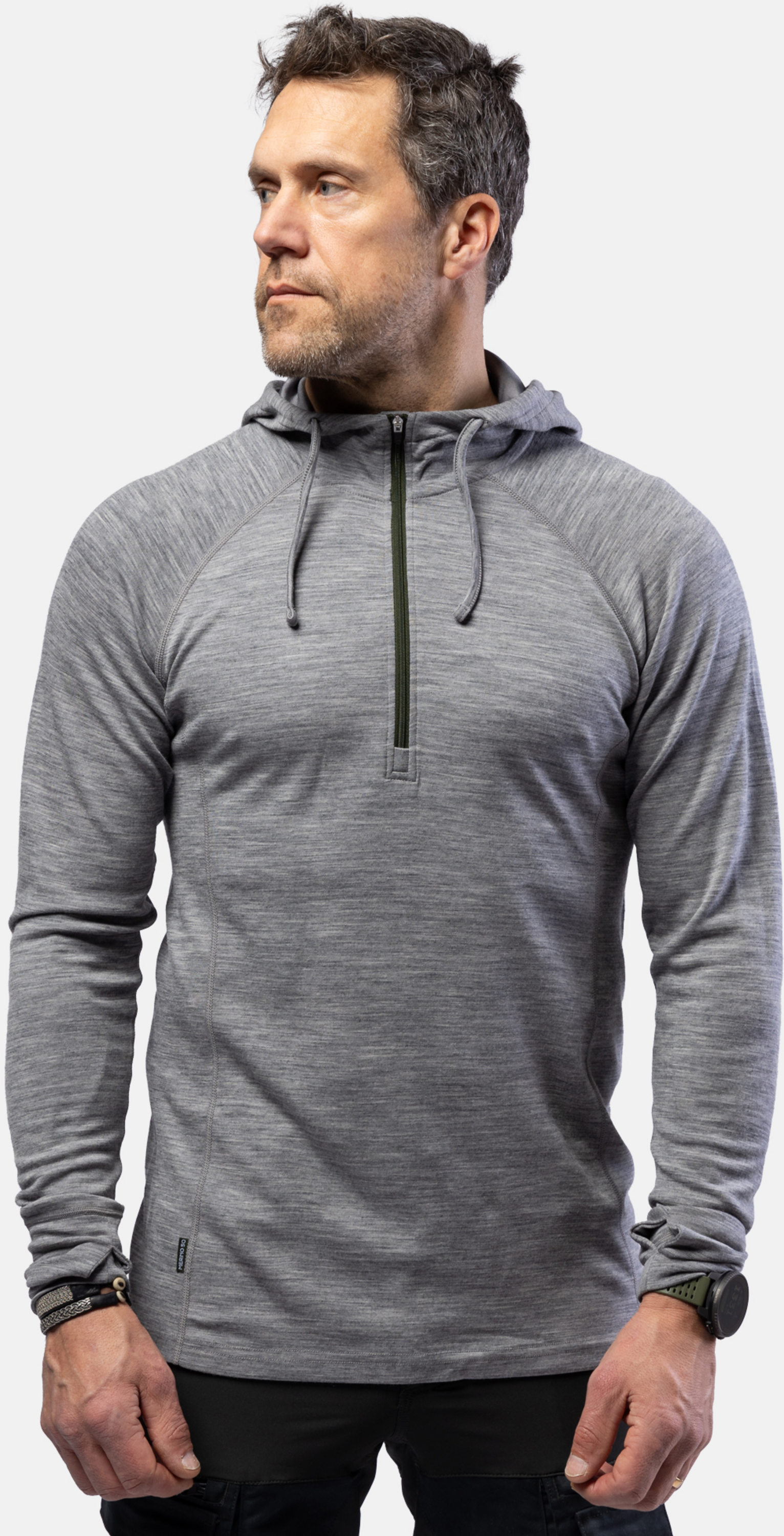BEYOND NORDIC, Bn105 Merino Half Zip Hoodie Men's