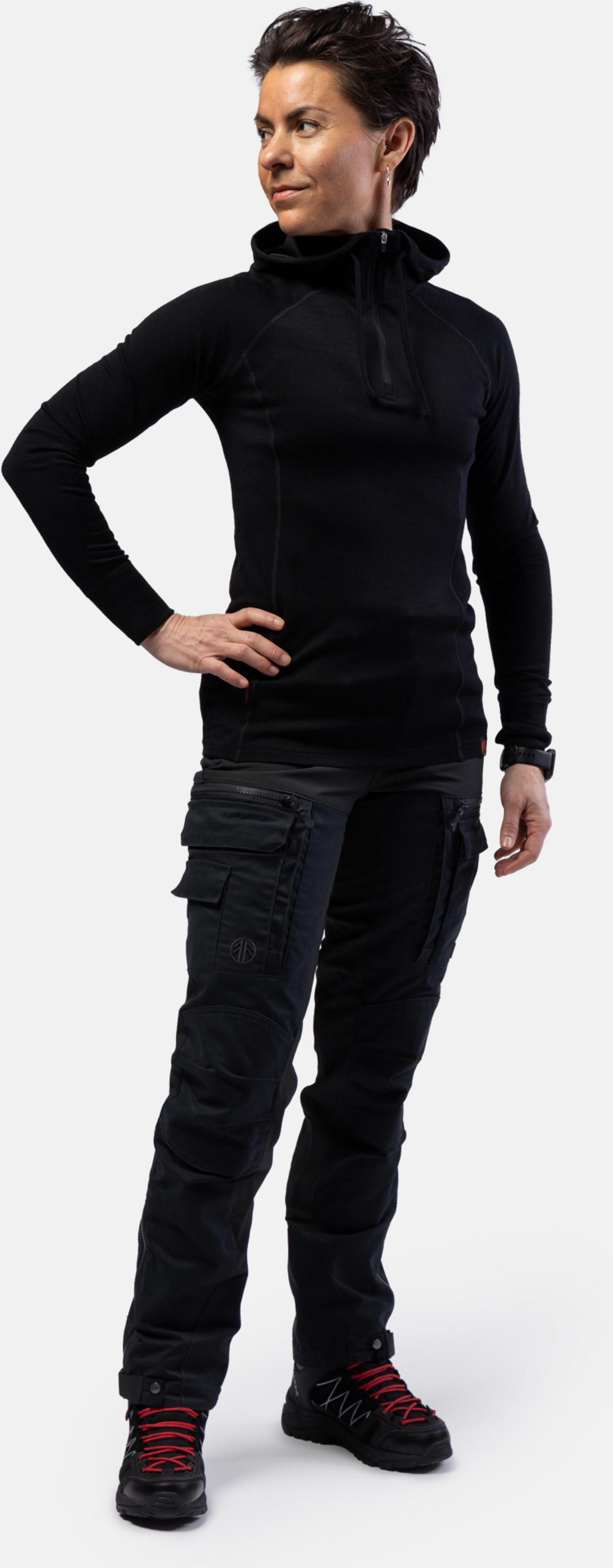 BEYOND NORDIC, Bn105 Merino Half Zip Hoodie Women&acute;s