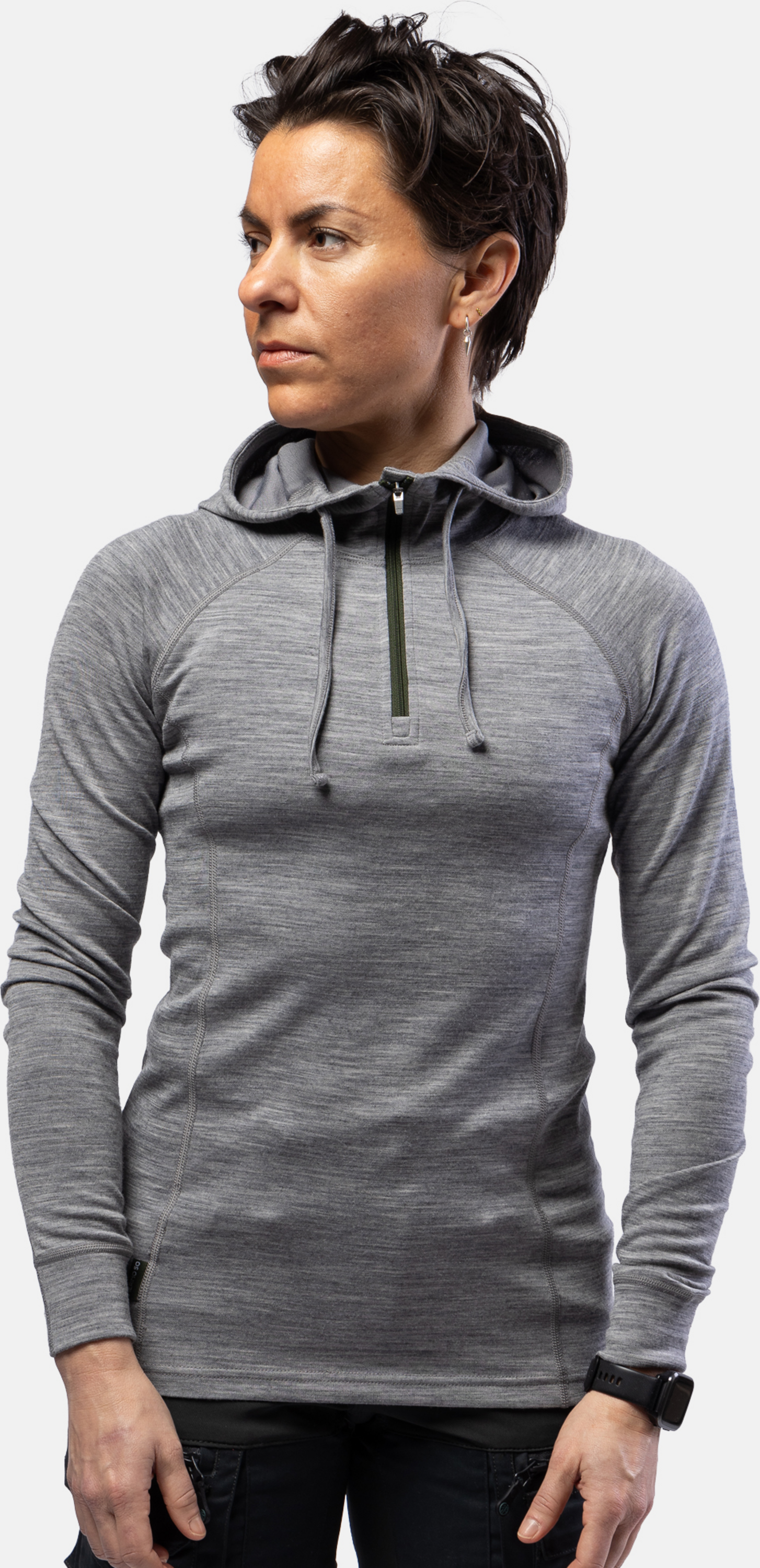 BEYOND NORDIC, Bn105 Merino Half Zip Hoodie Women&acute;s