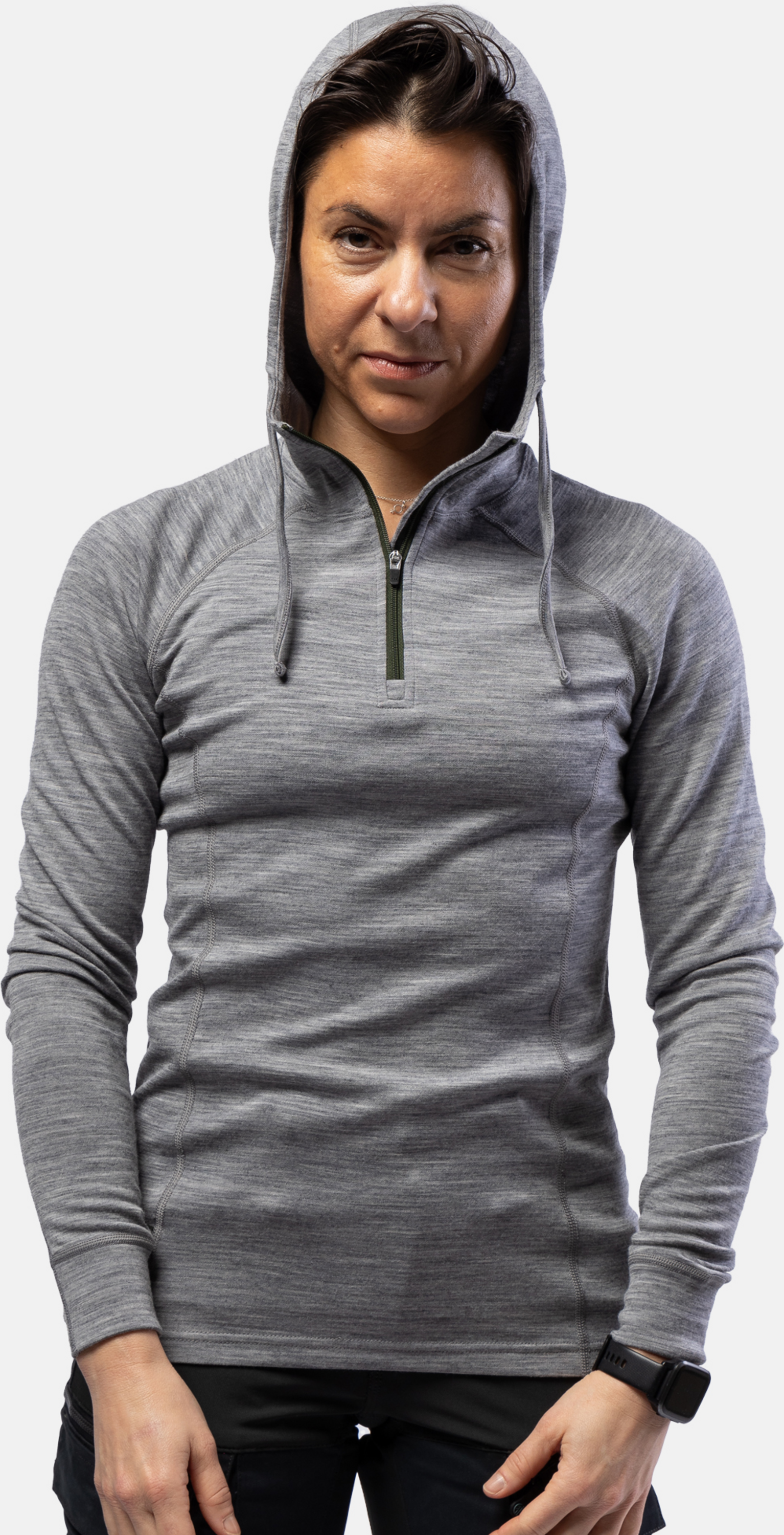 BEYOND NORDIC, Bn105 Merino Half Zip Hoodie Women&acute;s