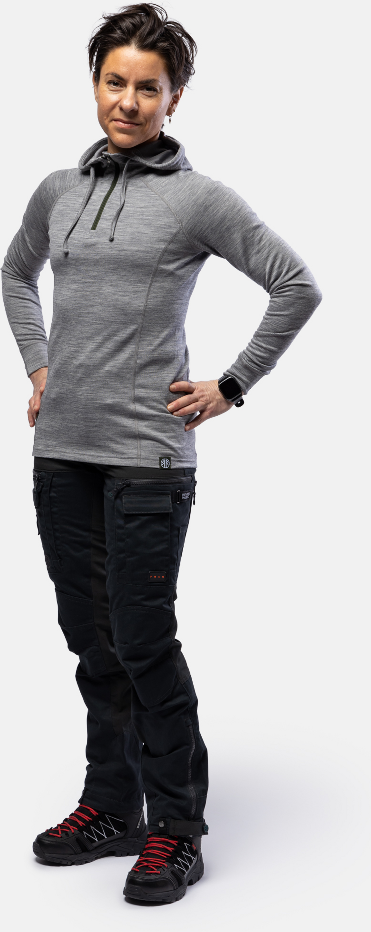 BEYOND NORDIC, Bn105 Merino Half Zip Hoodie Women&acute;s