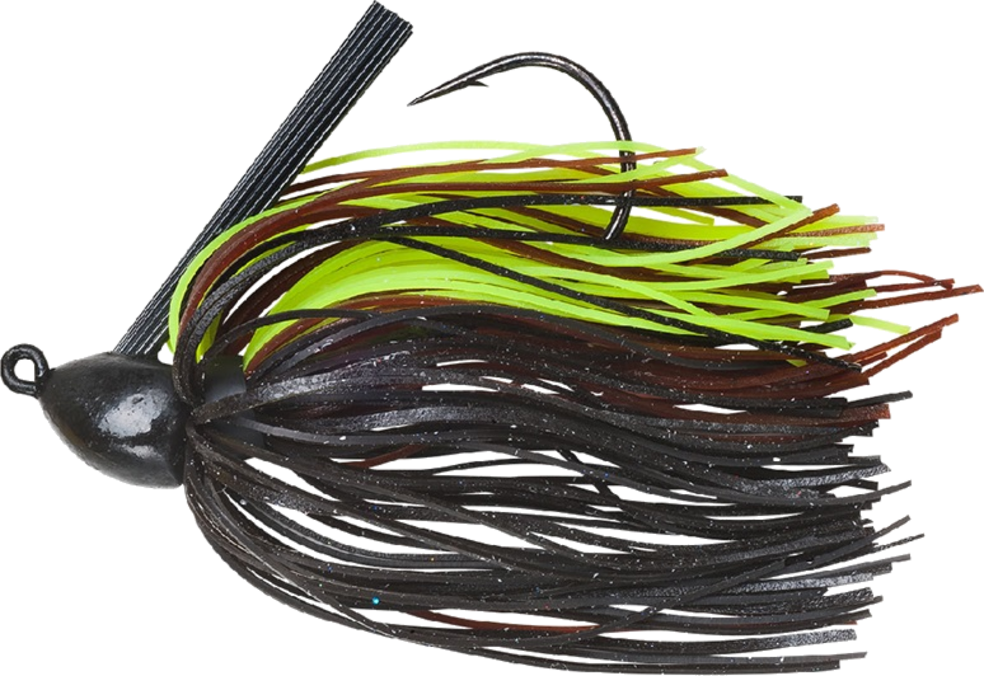 BOOYAH, Booyah Baby Boo Jig 9g - Black Black Brown Chartreuse