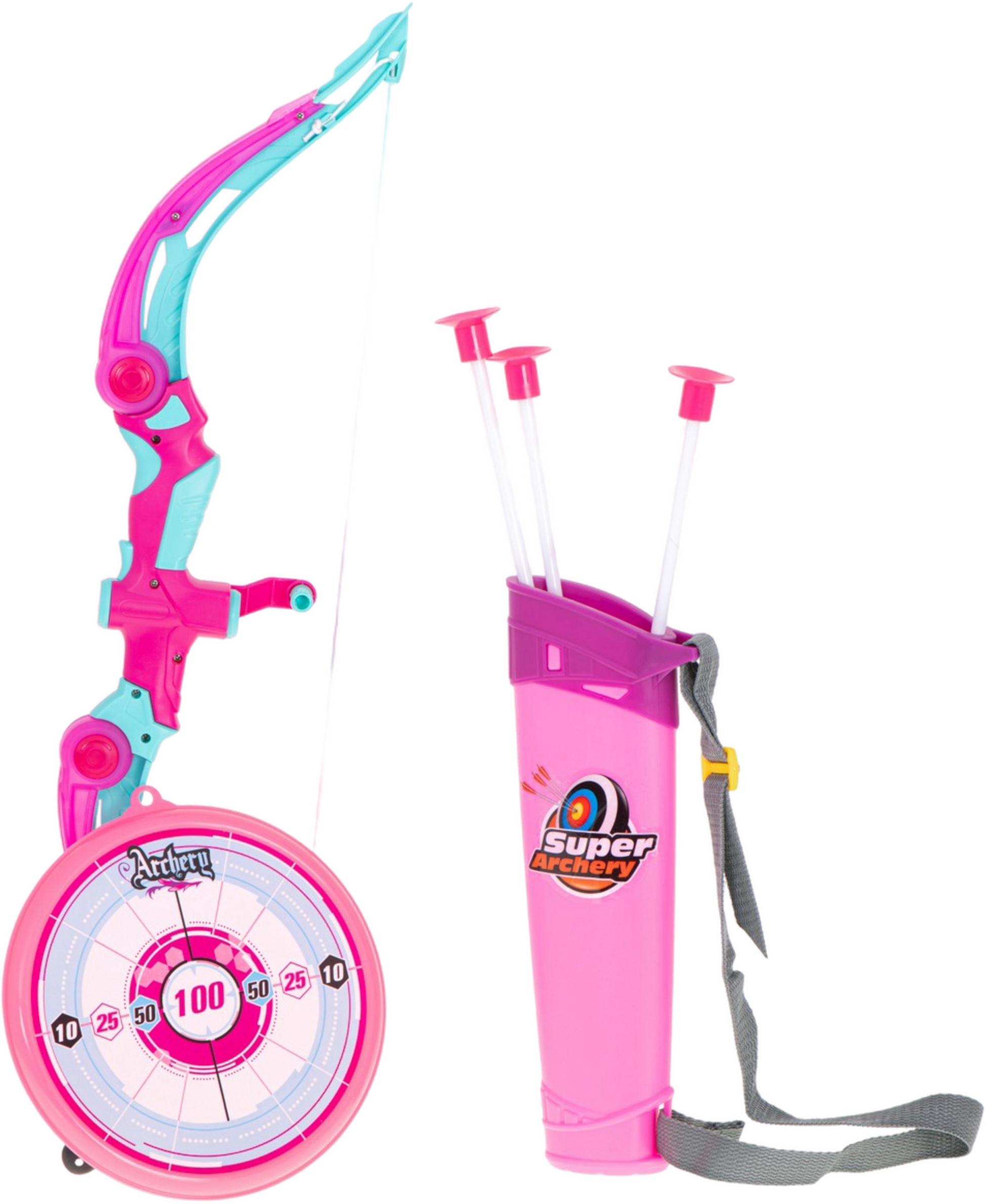 B2X, Bow With Arrows And Target Set Pink