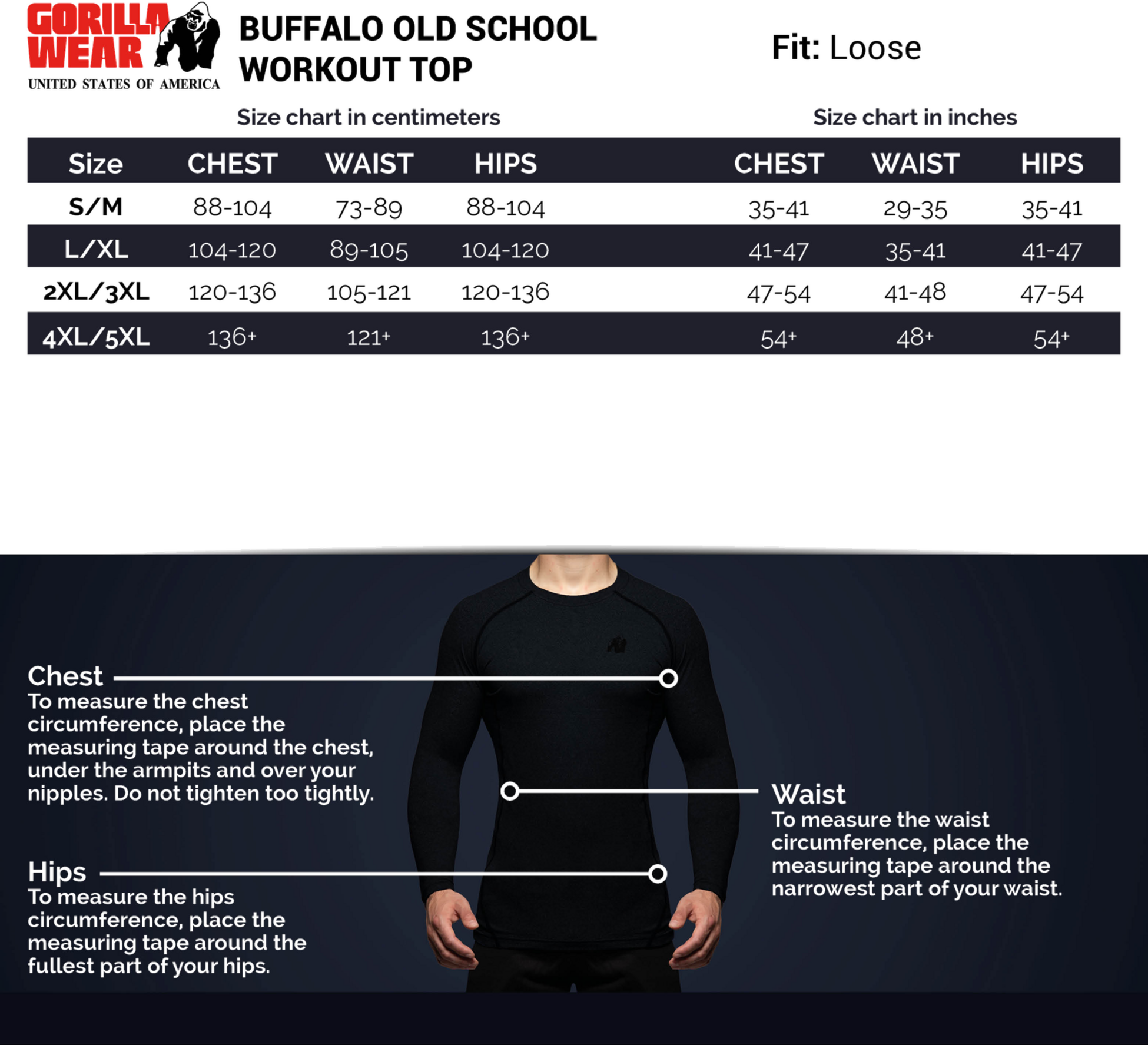 GORILLA WEAR, Buffalo Old School Workout Top