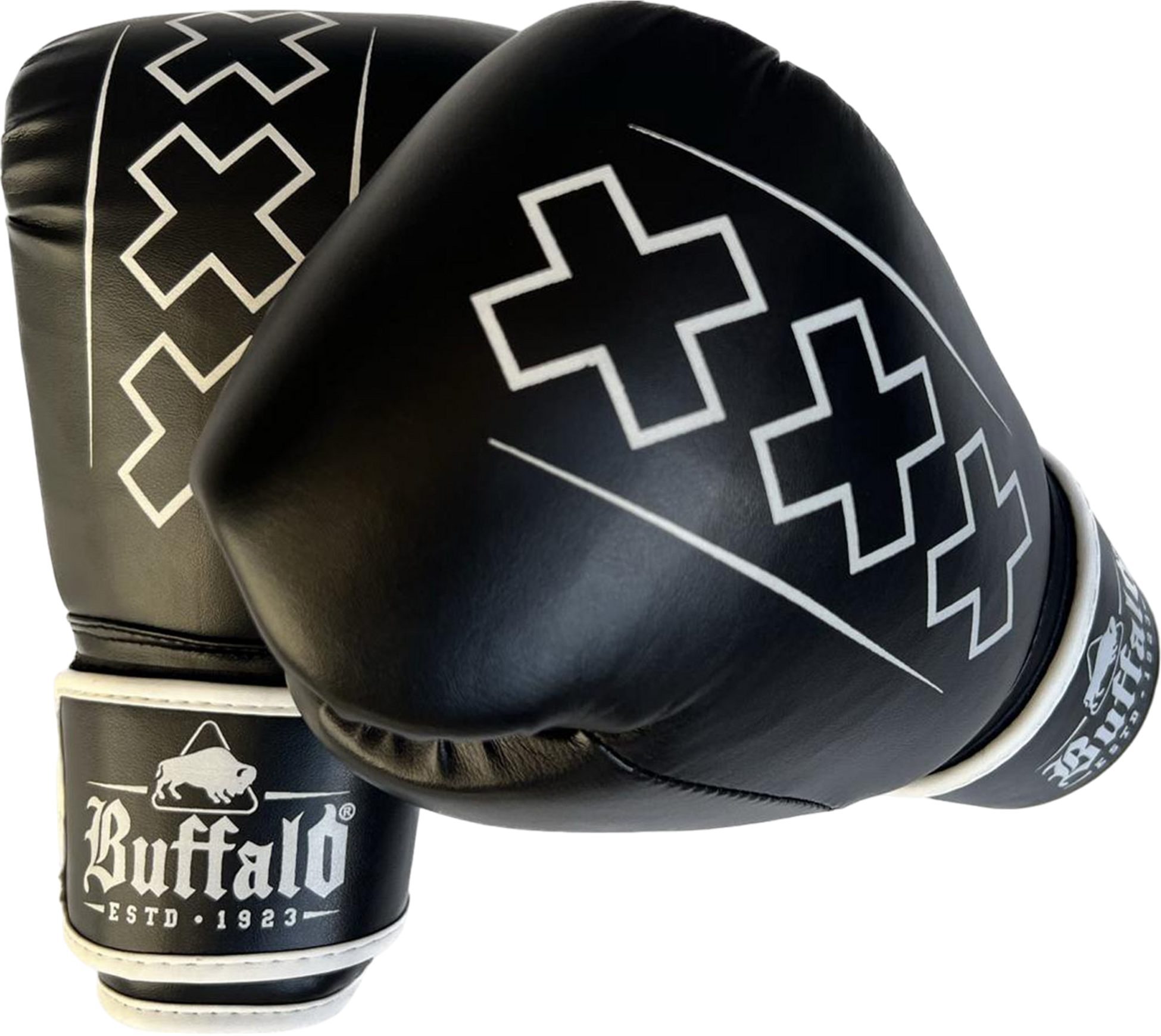 BUFFALO, Buffalo Outrage Boxing Gloves Black And White 12oz