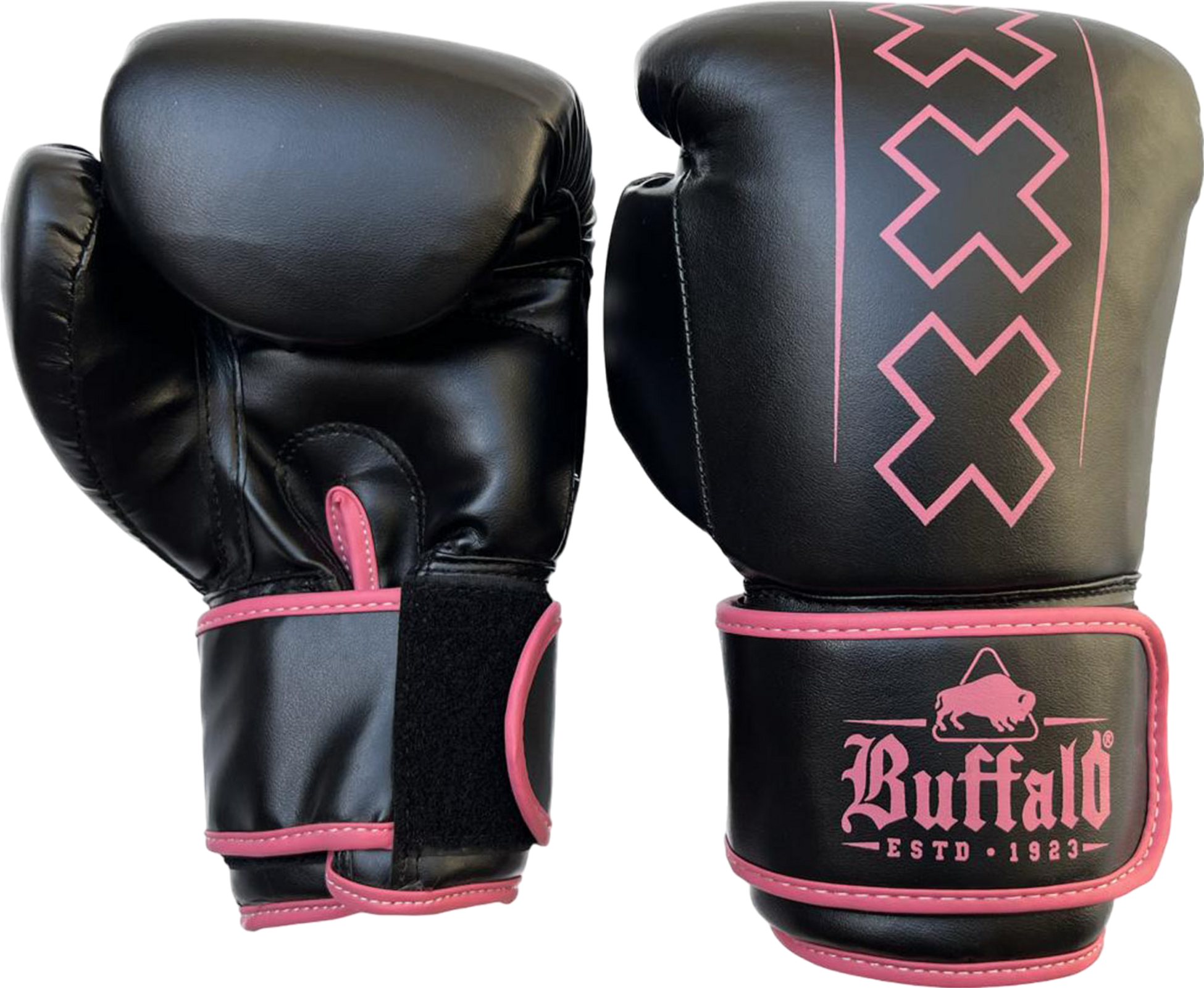 BUFFALO, Buffalo Outrage Boxing Gloves Black With Pink 10oz