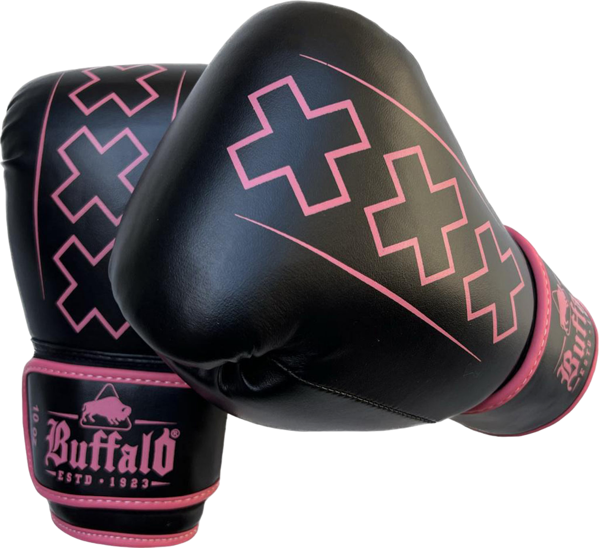 BUFFALO, Buffalo Outrage Boxing Gloves Black With Pink 10oz
