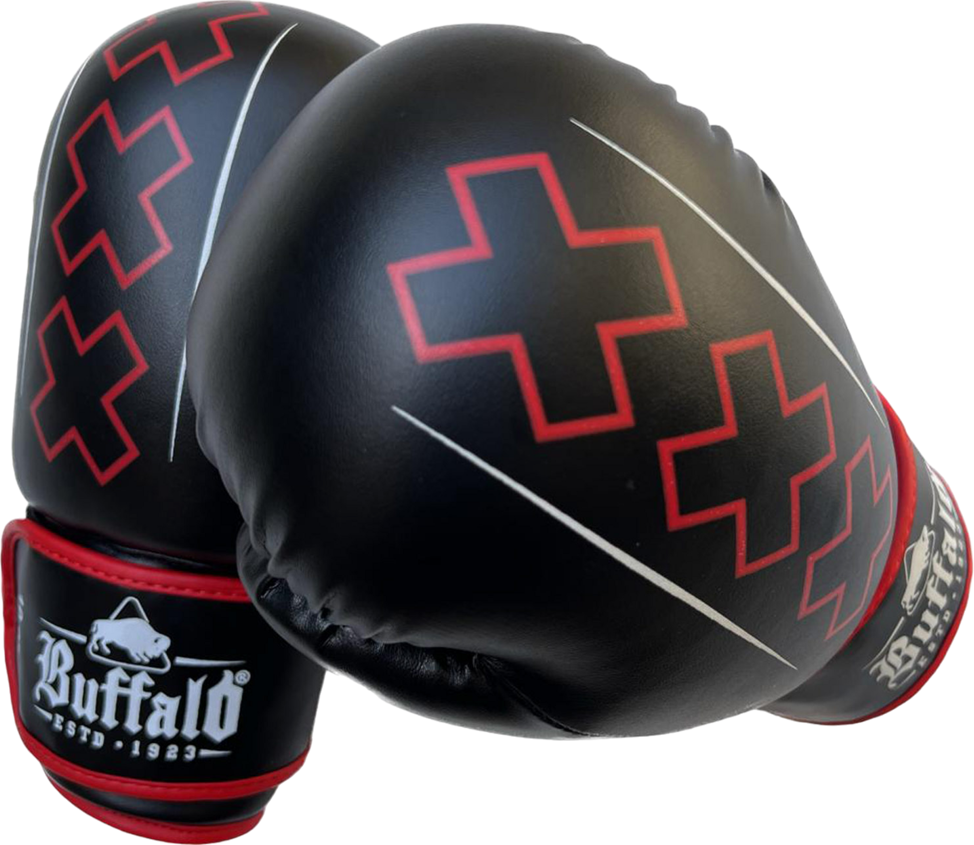 BUFFALO, Buffalo Winner Boxing Gloves Black With Red 12oz