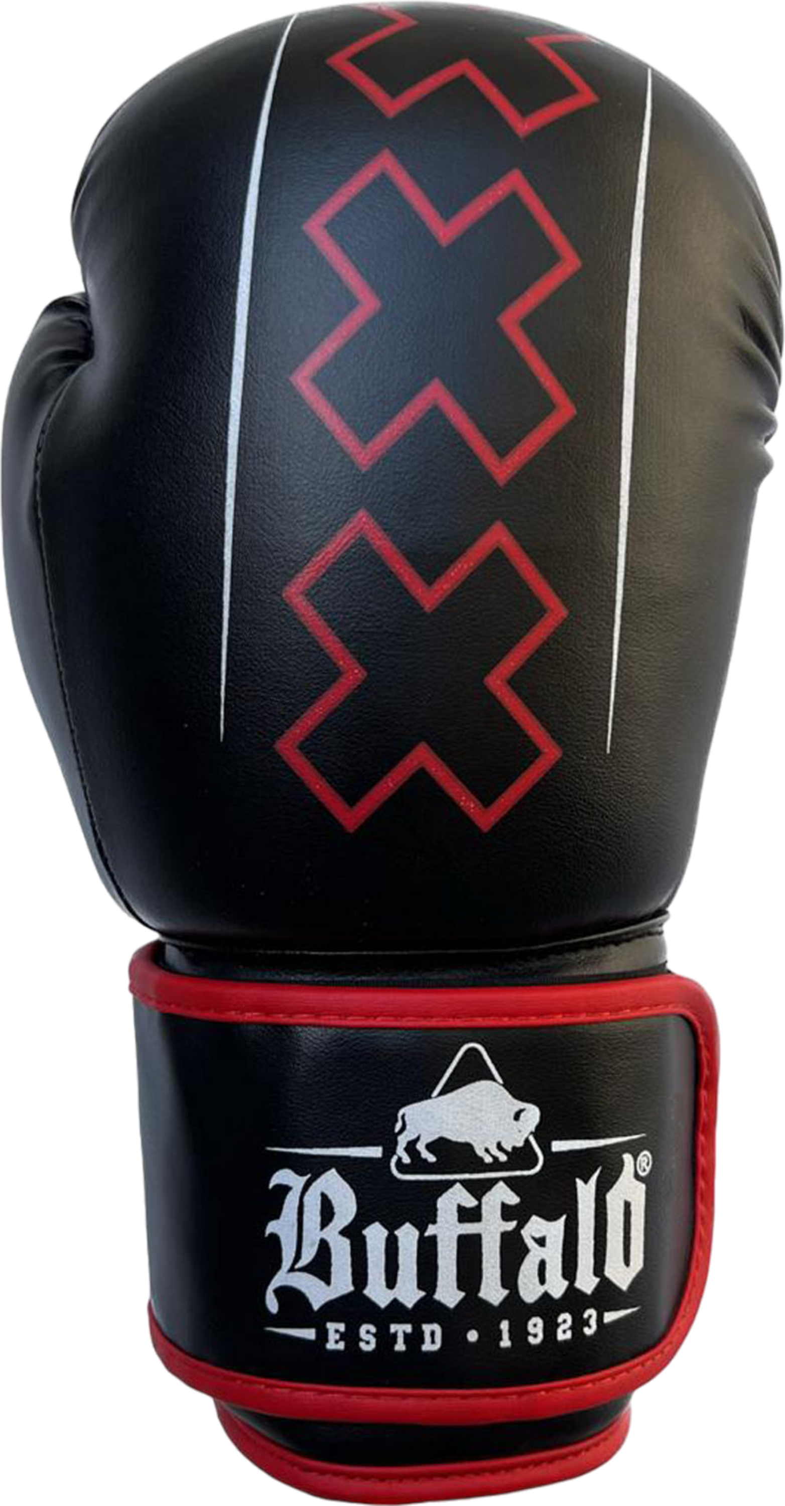 BUFFALO, Buffalo Winner Boxing Gloves Black With Red 12oz