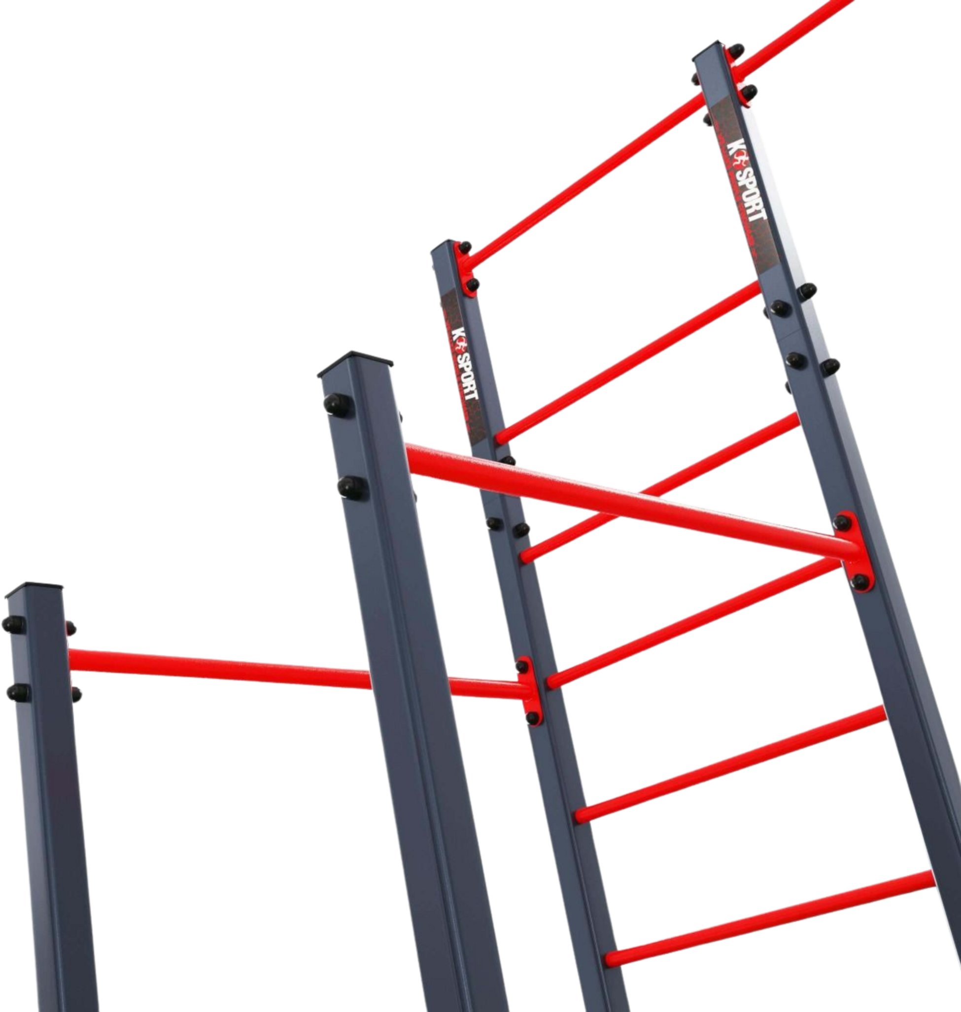 K-SPORT, Calisthenics-utrustning F&ouml;r Utomhusbruk Med Ribbstolar Och H&auml;ngande Stege