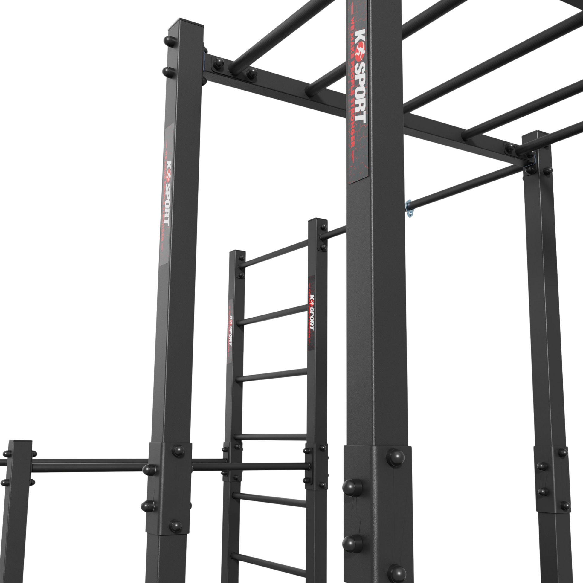 K-SPORT, Calisthenics-utrustning F&ouml;r Utomhusbruk Med Ribbstolar Och H&auml;ngande Stege