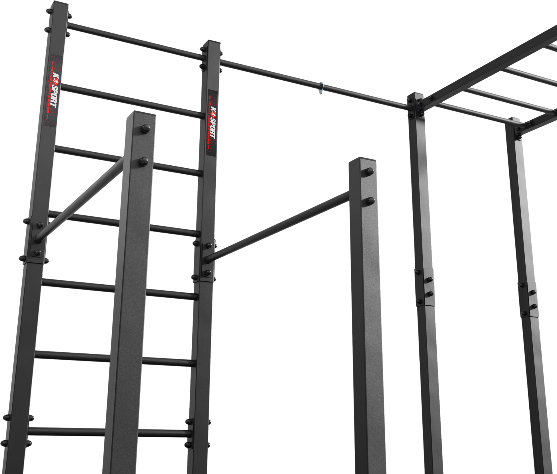 K-SPORT, Calisthenics-utrustning F&ouml;r Utomhusbruk Med Ribbstolar Och H&auml;ngande Stege