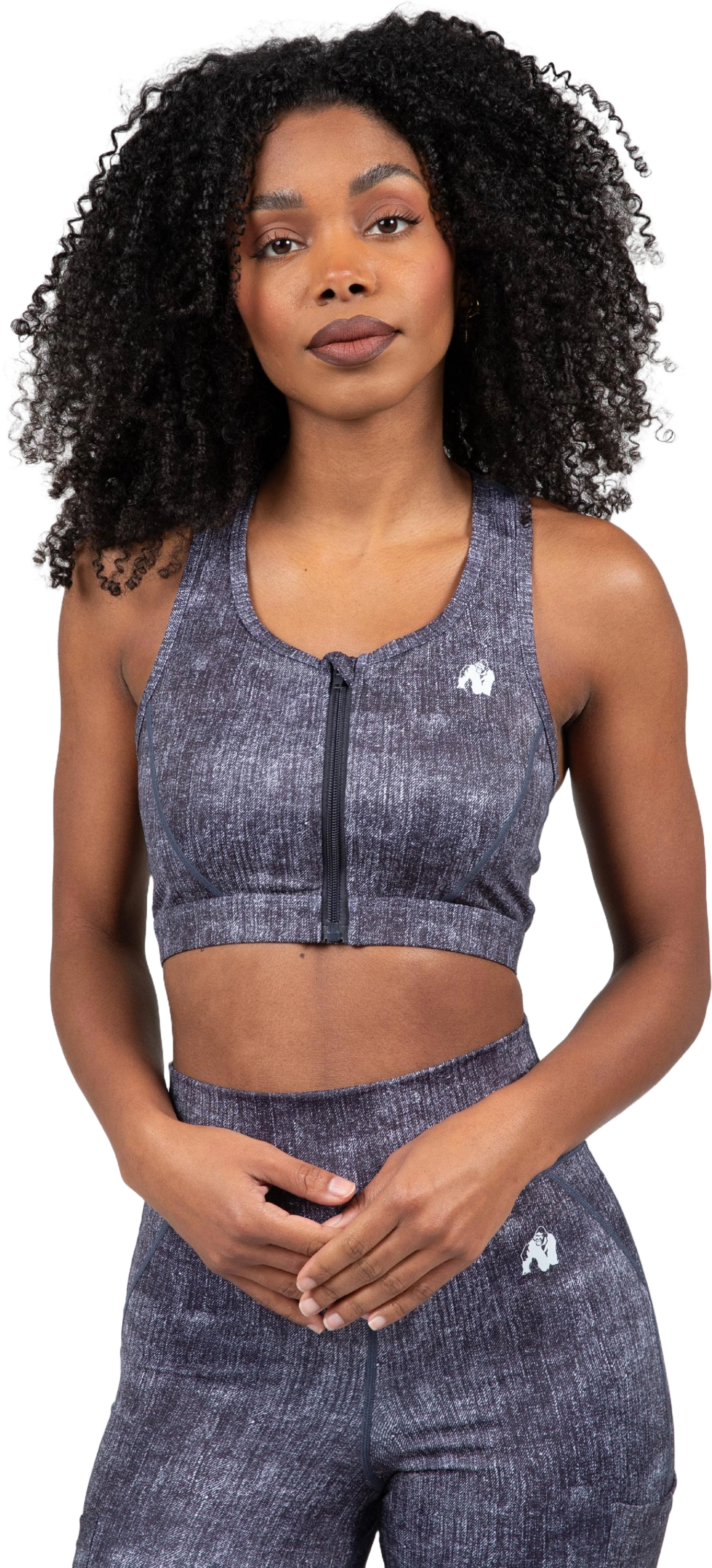 GORILLA WEAR, Camilla Zip-front Sports Bra