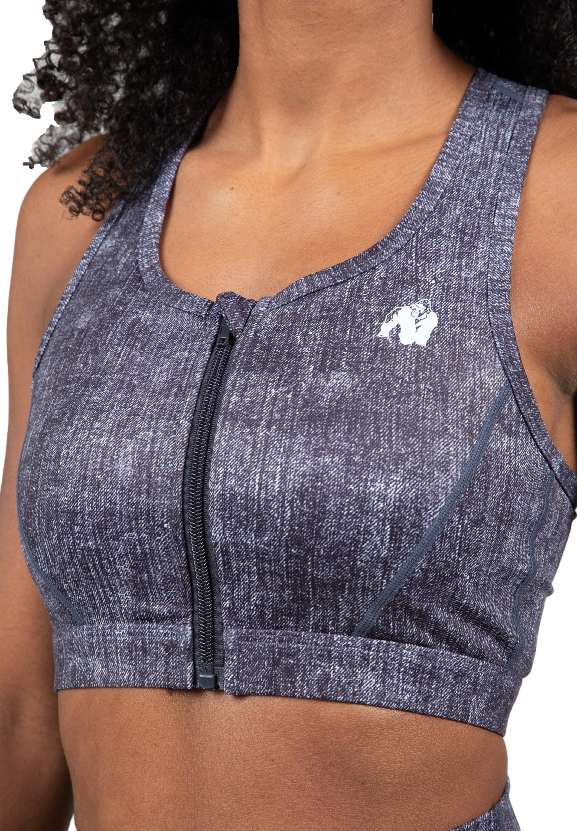 GORILLA WEAR, Camilla Zip-front Sports Bra