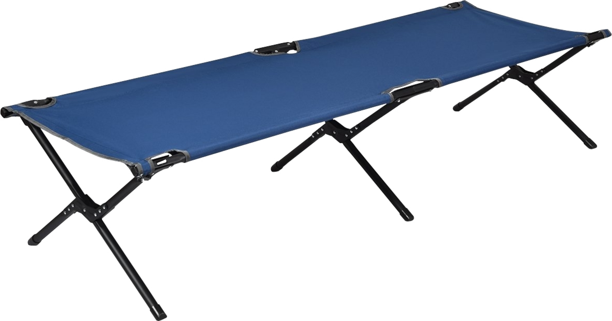 B2X, Camp Bed, Camping Bed, Metal Frame, Foldable Folding Bed, Loads Up To 135 Kg, 190 X 67 X 42 Cm, Blue
