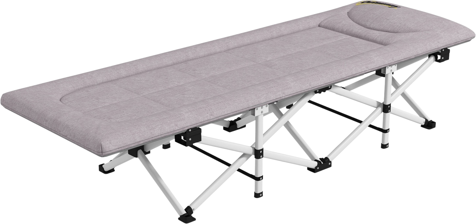 NORTHIX, Camp Bed, Foldable Camping Bed With Storage Bag, Camping Lounger With Carry Bag, Load Capacity Up To