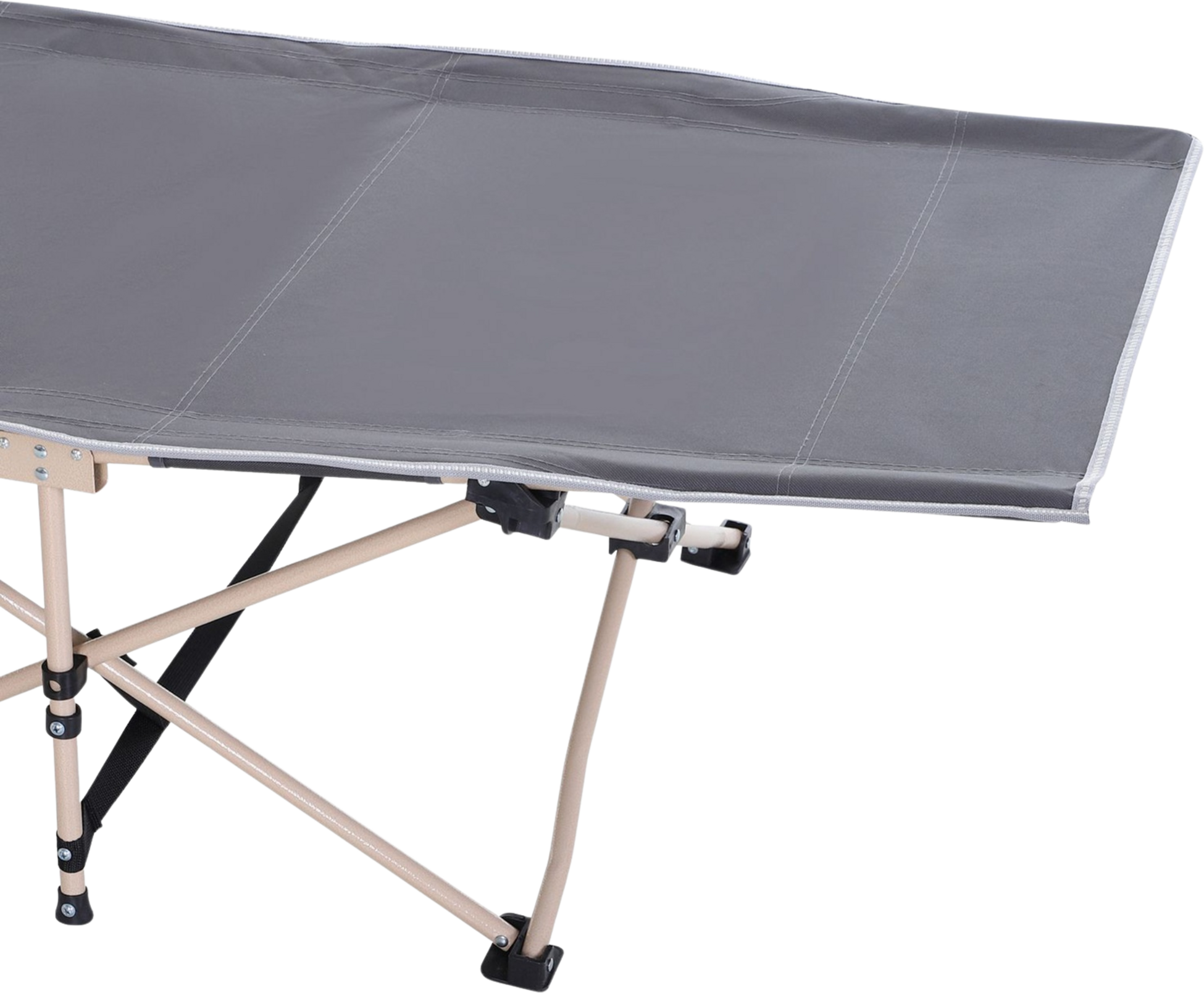 NORTHIX, Camp Bed With Storage Bag, Foldable Camping Bed, Camping Lounger, Including Carry Bag, Steel Oxford,