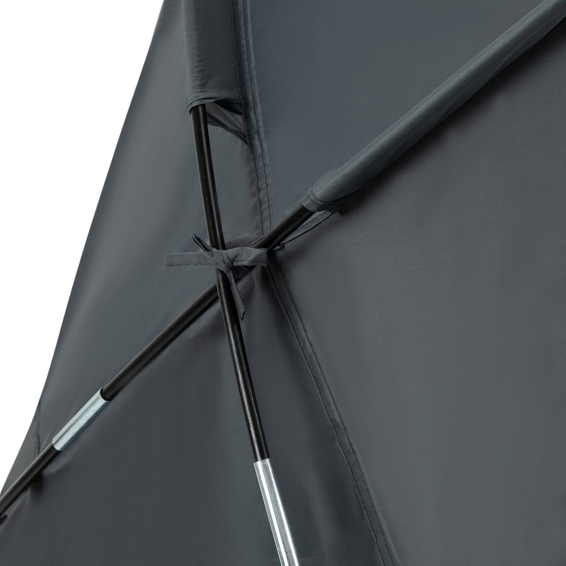 NORTHIX, Camping Bed With Tent Raised Camp Bed For 1 Person Dome Tent With Air Mattress Incl. Carry Bag Gray