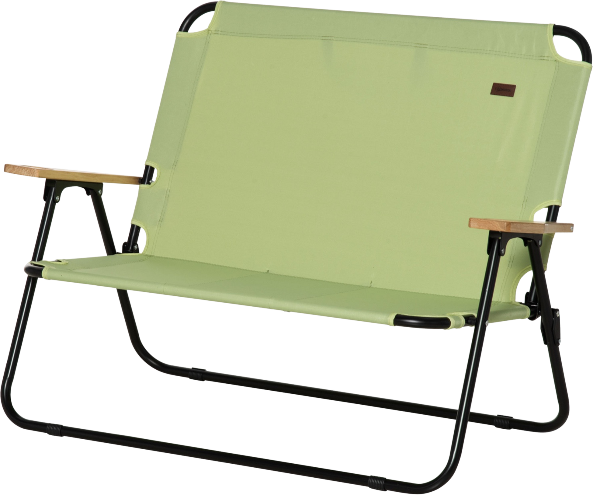 NORTHIX, Camping Chair 2-seater Folding Portable Garden Chair Director's Chair Folding Chair With Cup Holder