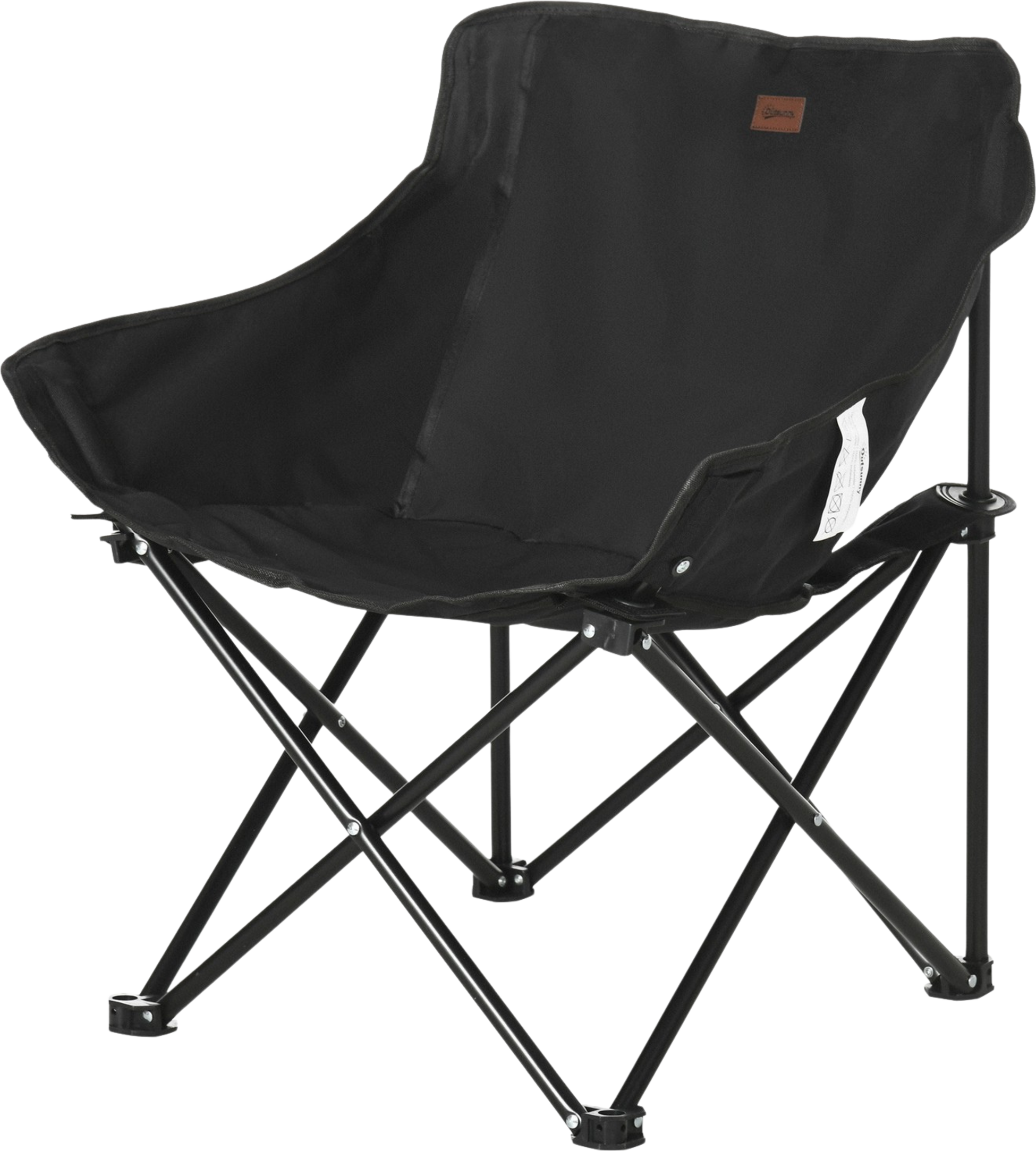 NORTHIX, Camping Chair Folding Garden Chair With Side Pocket Steel Legs Folding Chair With Carry Bag For Pool