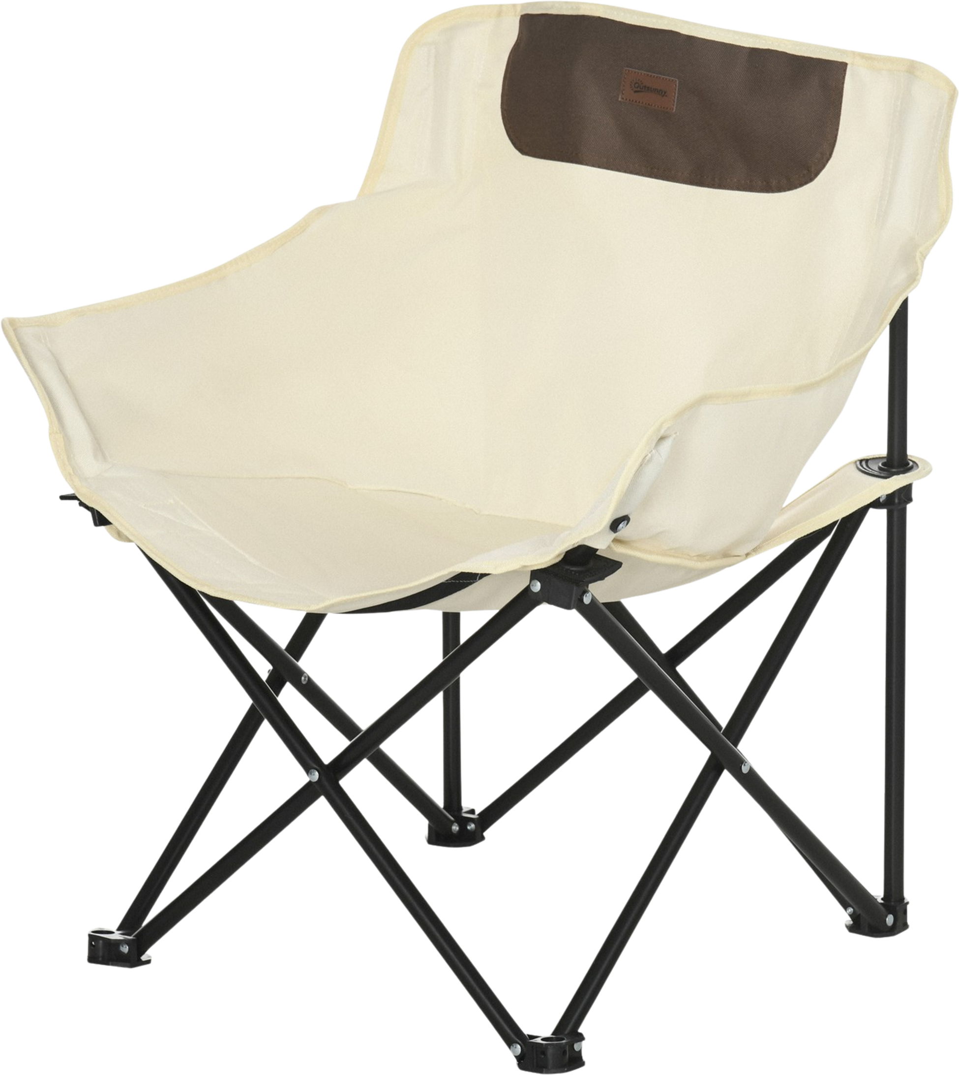 NORTHIX, Camping Chair Folding Garden Chair With Side Pocket Steel Legs Folding Chair With Carry Bag For Pool