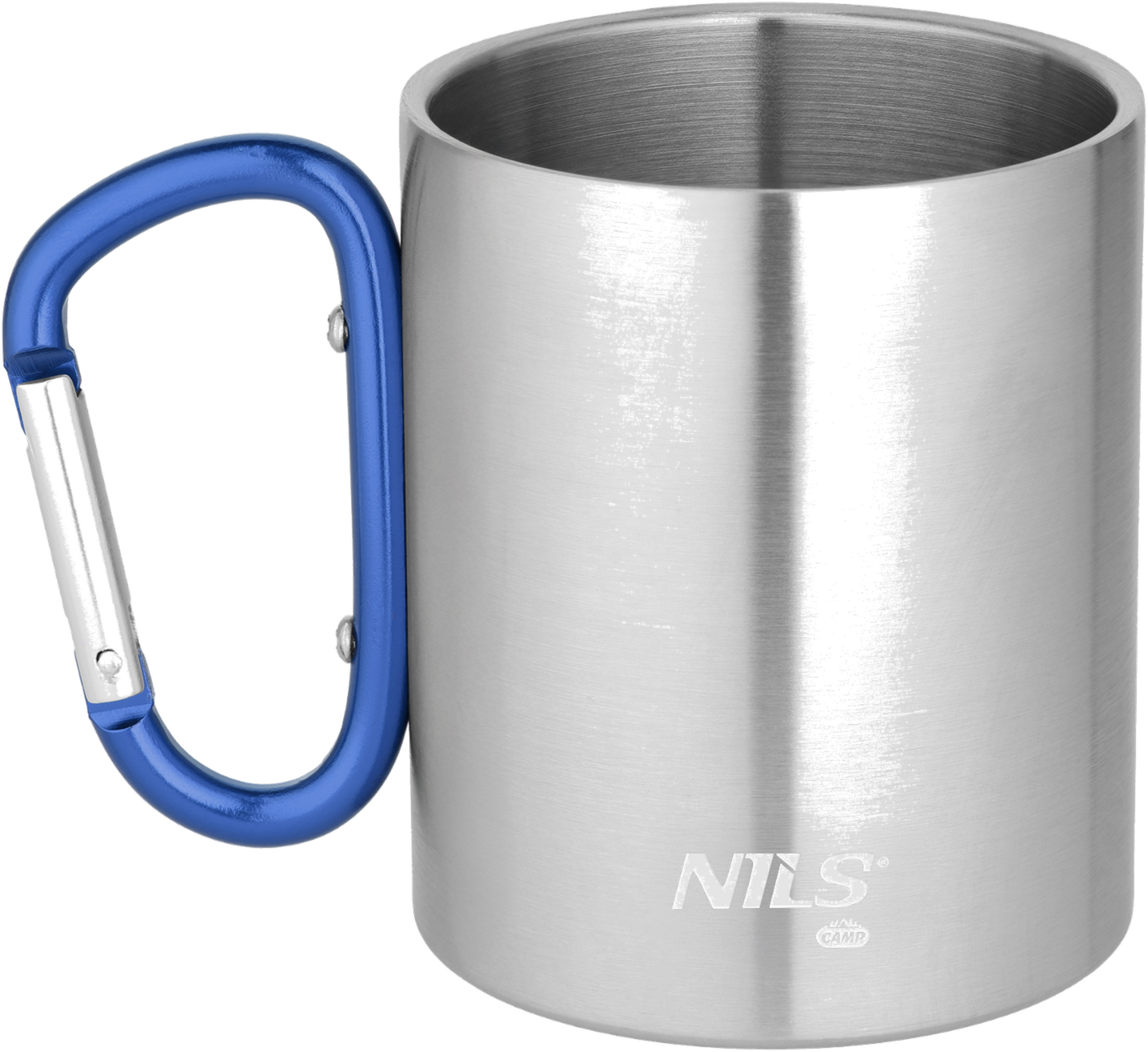 NORTHIX, Camping Cup, Carabiner, 300ml Stainless Steel, Blue