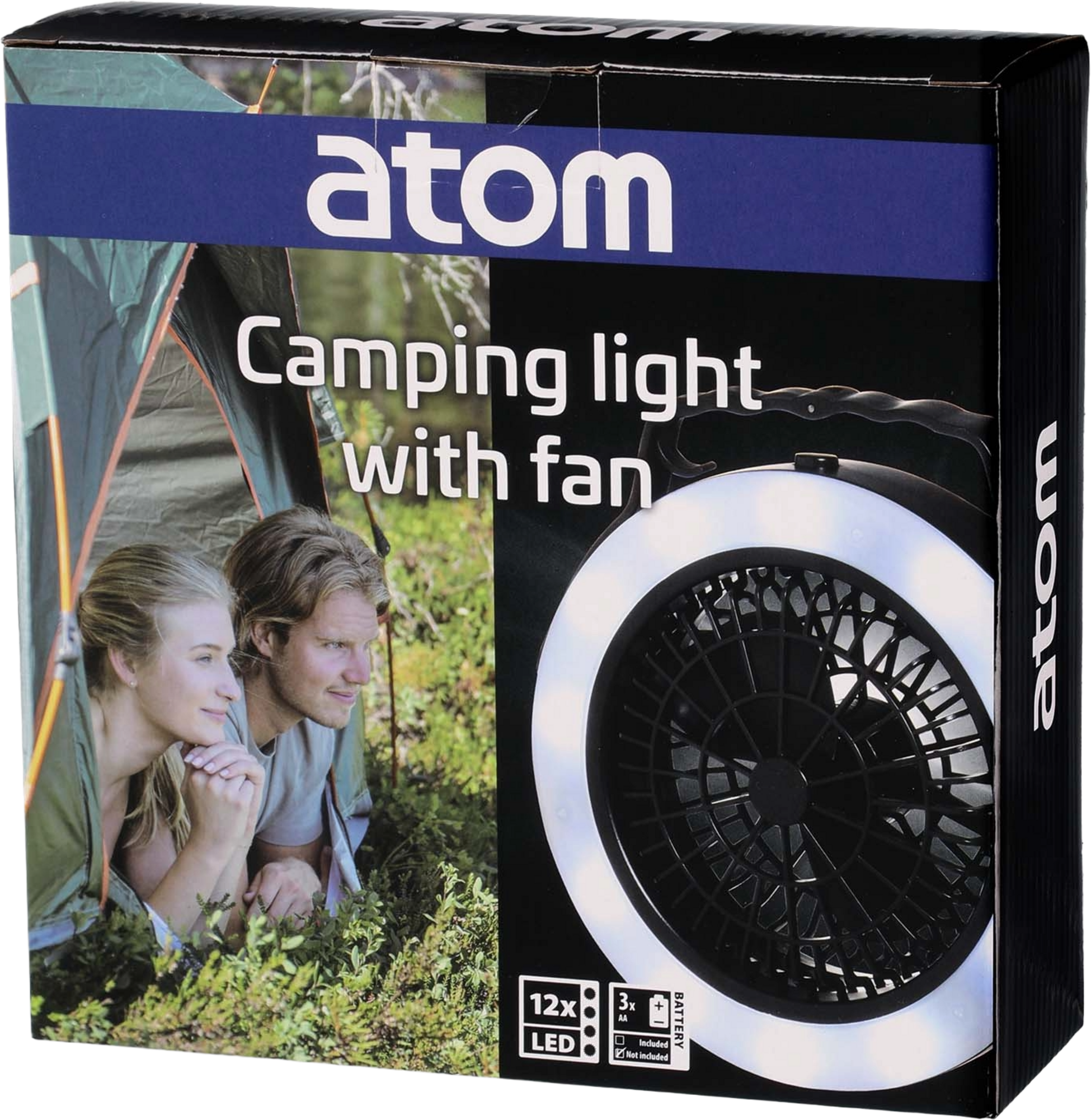 ATOM, Camping Lampa Med Fl&auml;kt